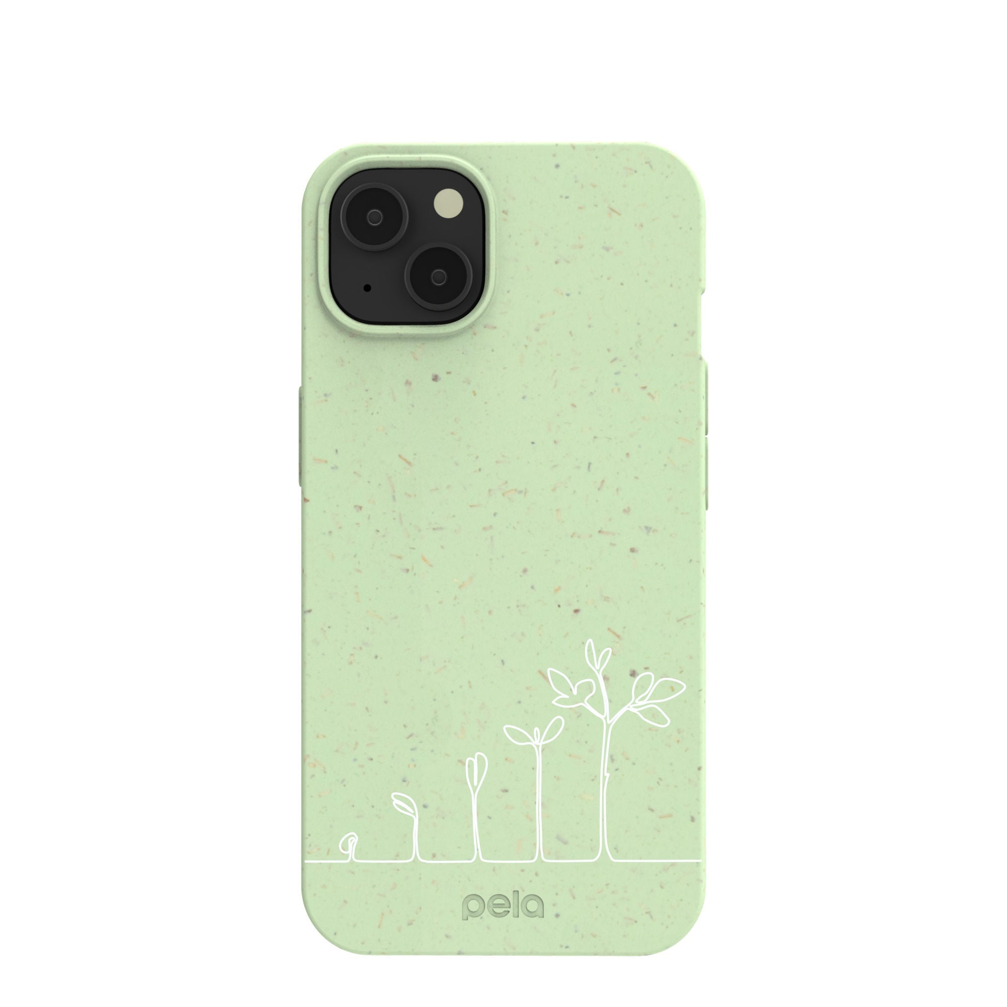 Sage Green Grow and Flourish iPhone 13 Case Refurbished - Pela Case refurbished available on Cerqular
