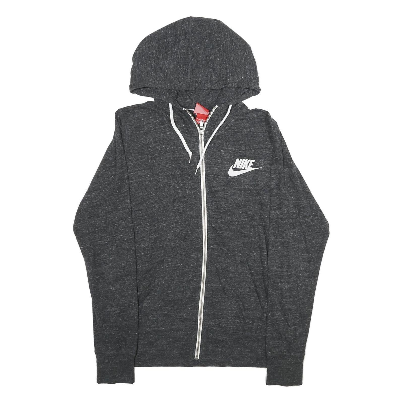 NIKE Womens Charcoal Grey Zip Up Hoodie XL Cotton Blend Casual Sports Refurbished - N/A refurbished available on Cerqular