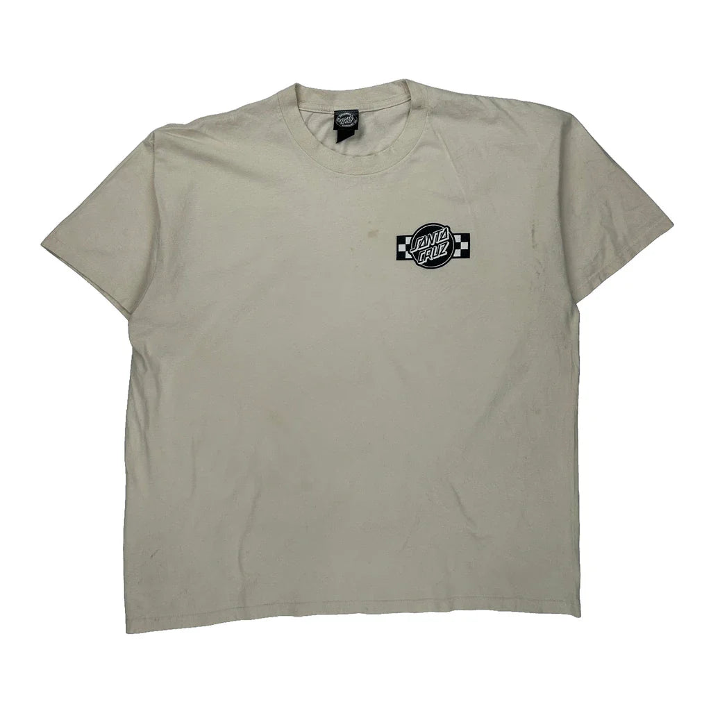 Buy Santa Cruz T-Shirt - 2XL Cream Cotton Refurbished - $46.89 Santa Cruz T-Shirt - 2XL Cream Cotton Refurbished - Thrifted (note: this is a term often used to describe second- refurbished available on Cerqular