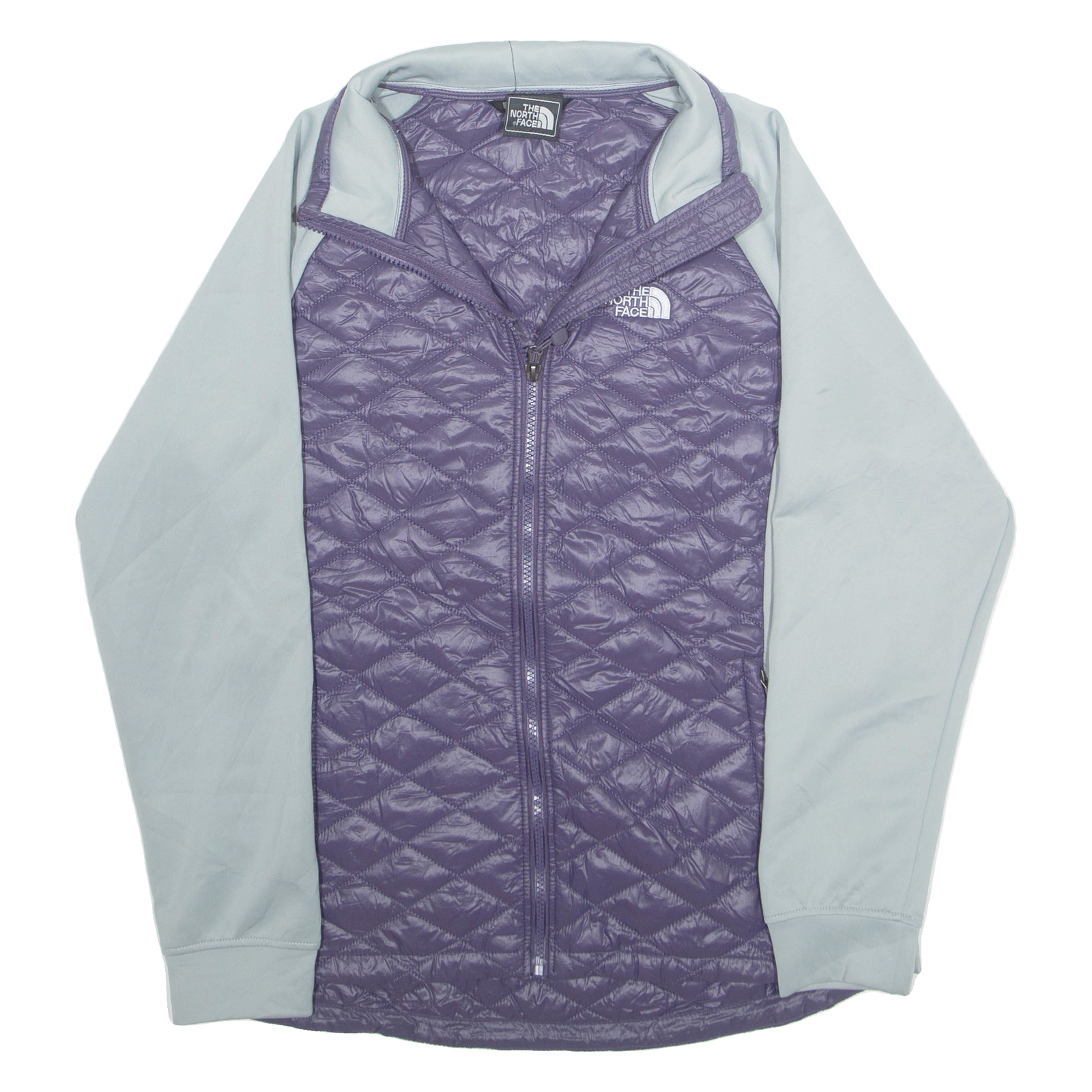 THE NORTH FACE Womens Quilted Jacket Purple Nylon L Refurbished - N/A refurbished available on Cerqular