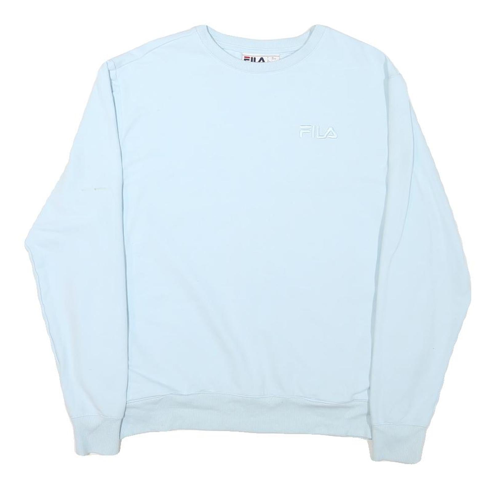 Buy FILA Mens Blue Crew Neck L Cotton Blend Pullover Sweatshirt Logo Embroidered Refurbished - $29.89 FILA Mens Blue Crew Neck L Cotton Blend Pullover Sweatshirt Logo Embroidered Refurbished - N/A refurbished available on Cerqular