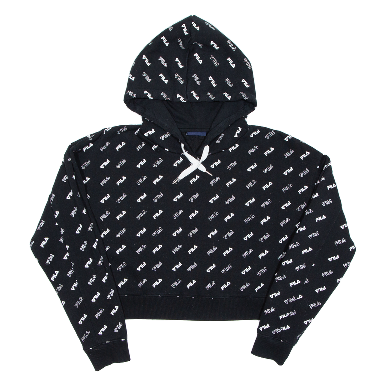 FILA Cropped Womens Black Hoodie M Refurbished - N/A refurbished available on Cerqular