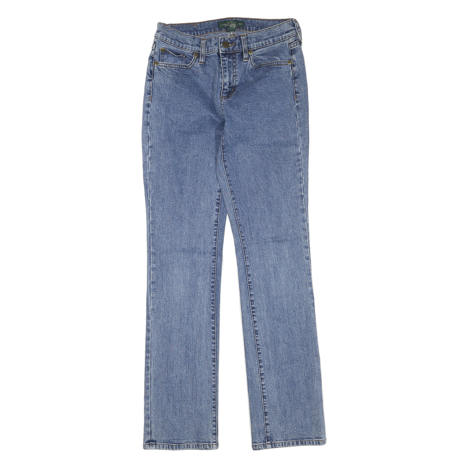 LAUREN RALPH LAUREN Womens Regular Fit Blue Denim Jeans W26 L30 Zip Closure Refurbished - N/A refurbished available on Cerqular
