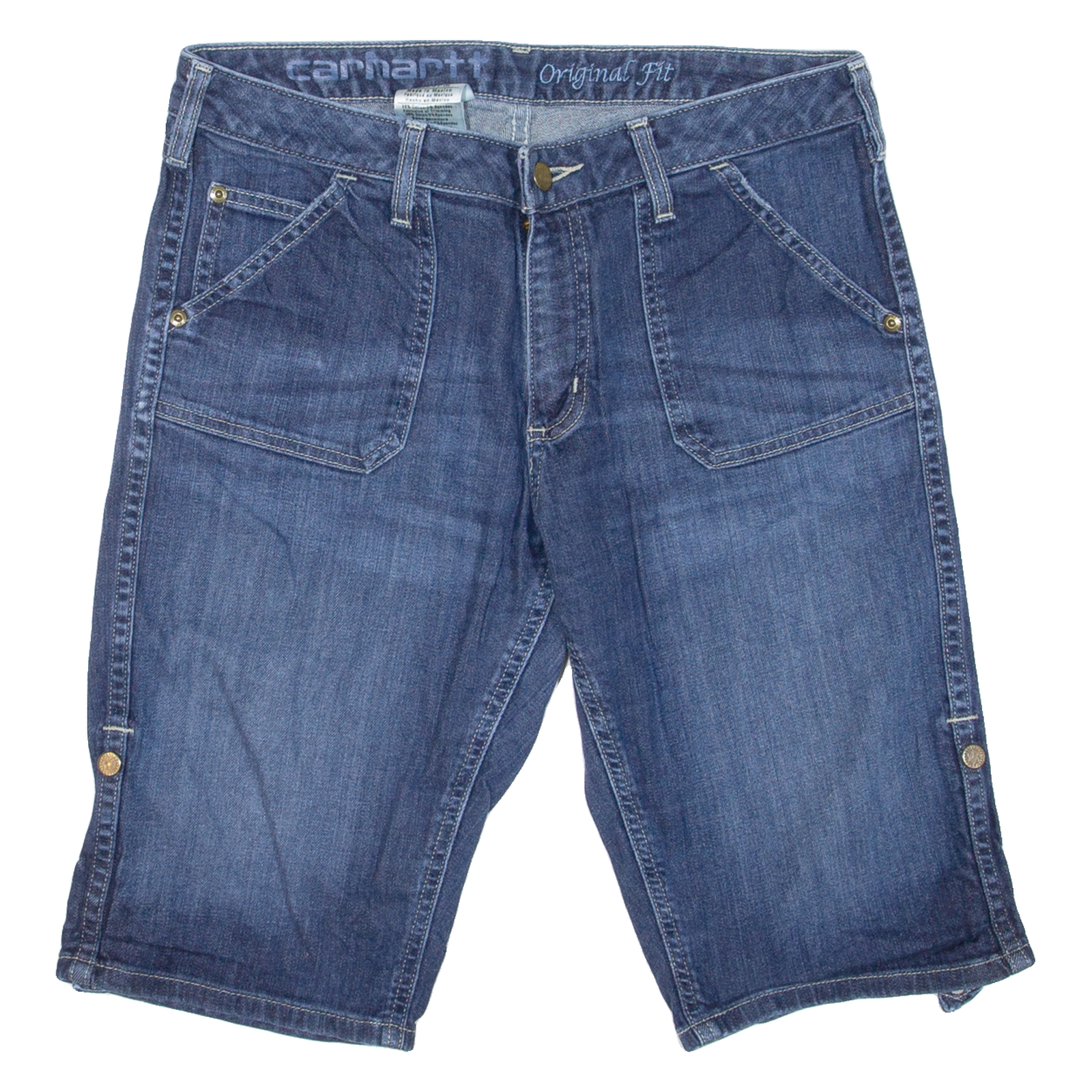 CARHARTT Womens Jorts Shorts Blue M W30 Refurbished - N/A refurbished available on Cerqular