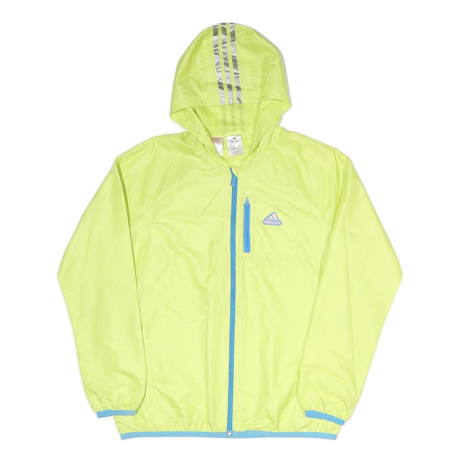 ADIDAS Mens Yellow & Blue Hooded Zip Jacket S Polyester Blend Sports Casual Refurbished - N/A refurbished available on Cerqular