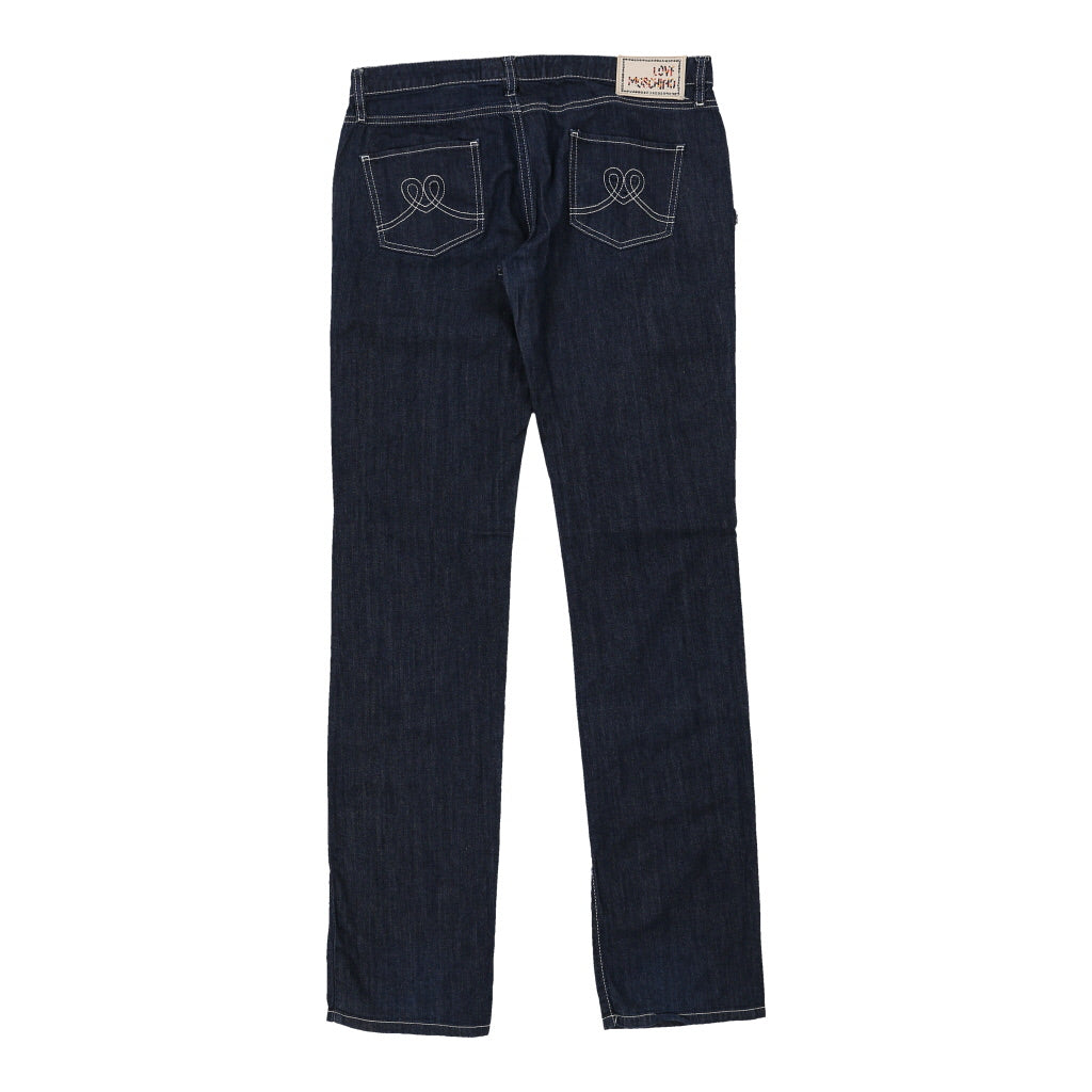 Love Moschino Jeans - 34W UK 12 Dark Wash Cotton | Size: UK 12 Refurbished - N/A (Preloved Designer is not a specific brand, it refurbished available on Cerqular