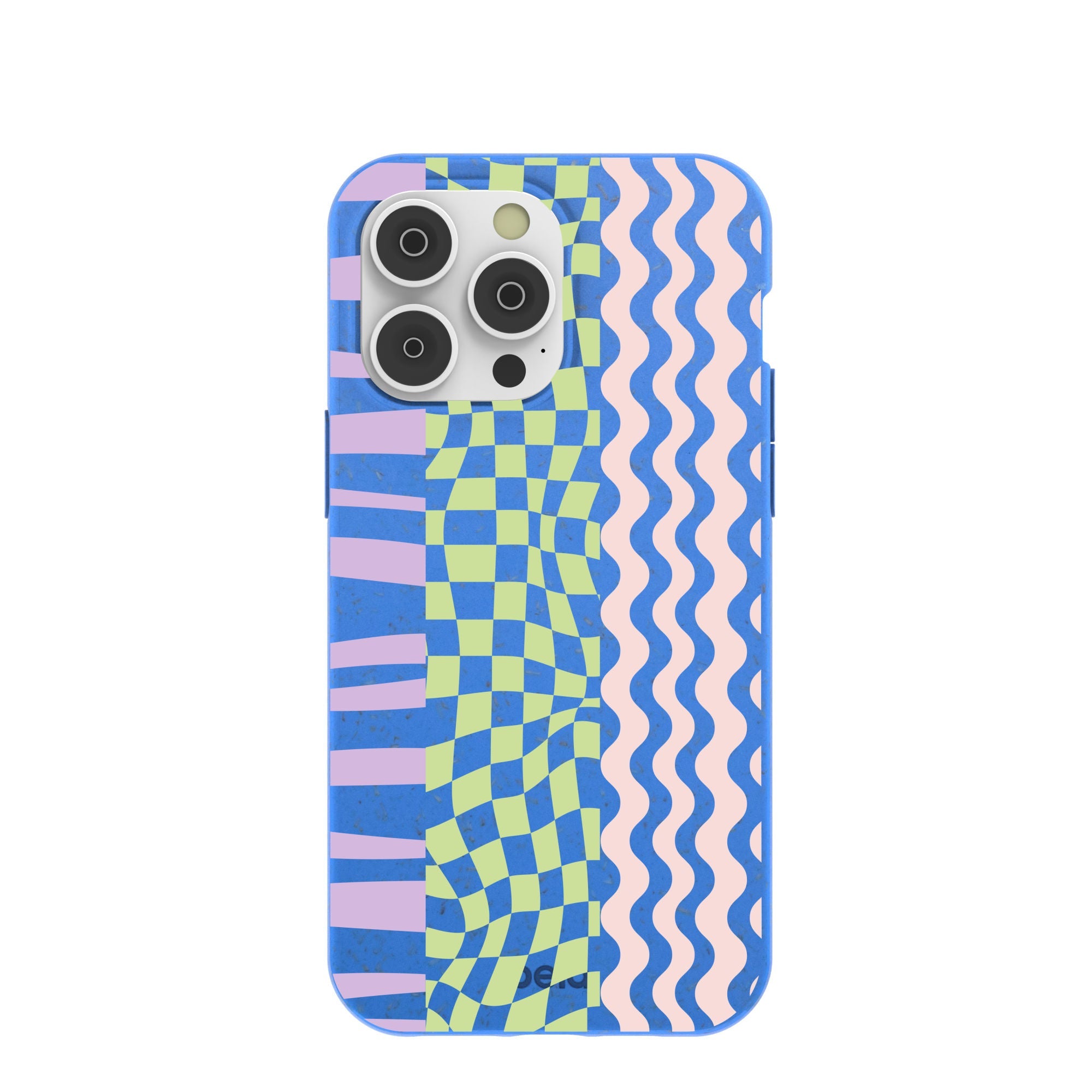 Electric Blue Mixed Up iPhone 14 Pro Max Case Refurbished - Pela Case refurbished available on Cerqular