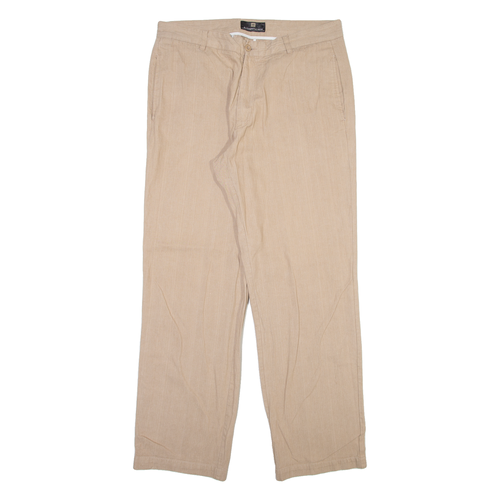 AUTHENTIC WEAR Mens Trousers Beige Regular Straight W35 L31 Refurbished - N/A refurbished available on Cerqular