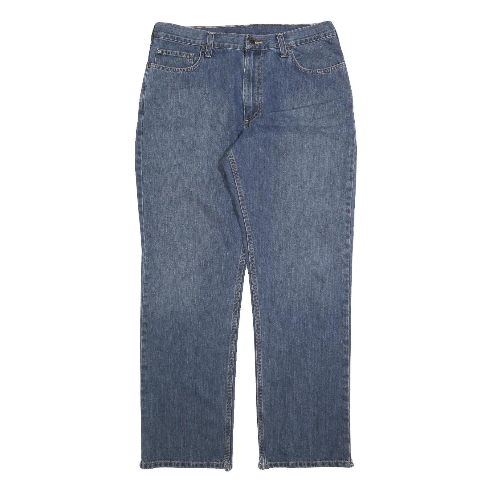 CARHARTT Mens Regular Fit Blue Denim Jeans W36 L34 Classic Zip Closure Refurbished - N/A refurbished available on Cerqular