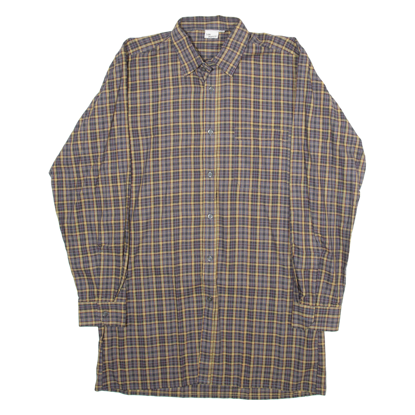 Buy SAN MARCO Mens Shirt Grey Plaid Long Sleeve S Refurbished - $10.91 SAN MARCO Mens Shirt Grey Plaid Long Sleeve S Refurbished - N/A refurbished available on Cerqular