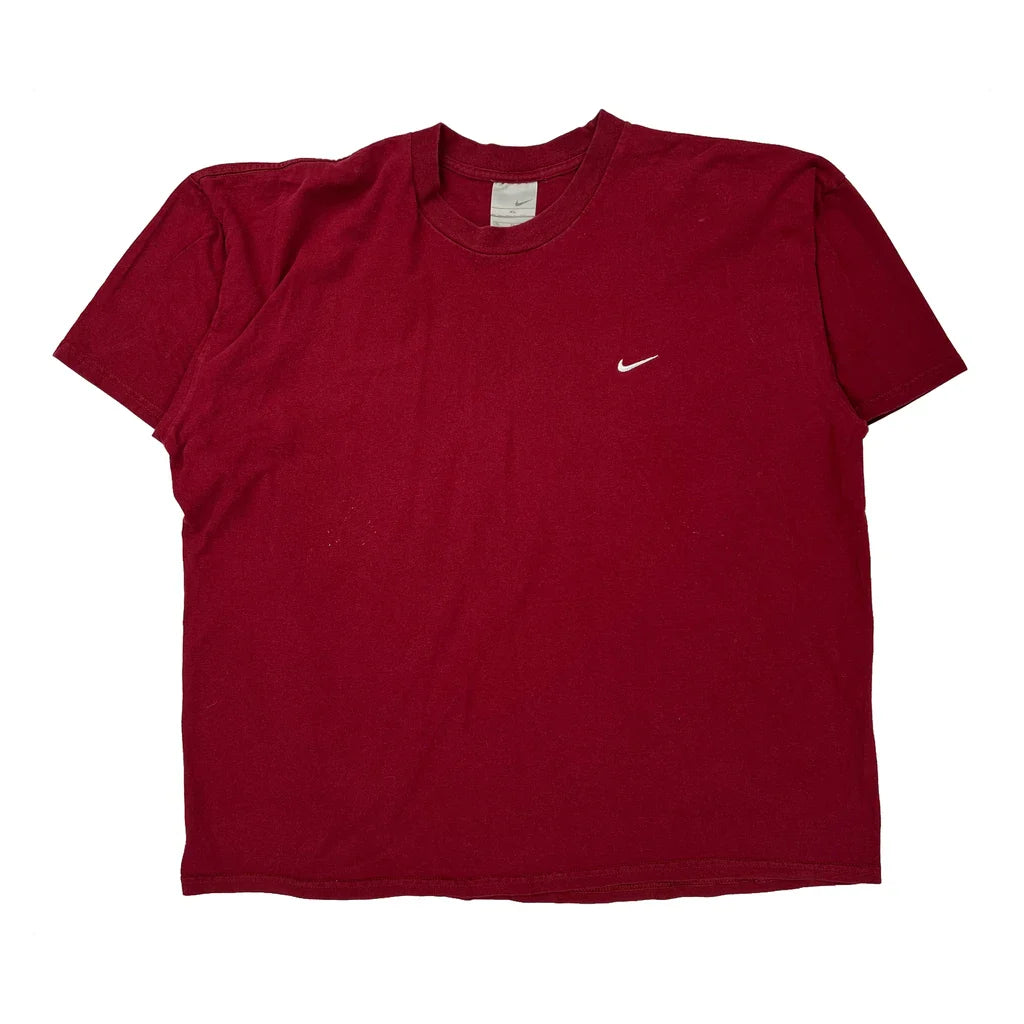 Nike T-Shirt - XL Red Cotton Refurbished - Thrifted (note: this is a term often used to describe second- refurbished available on Cerqular