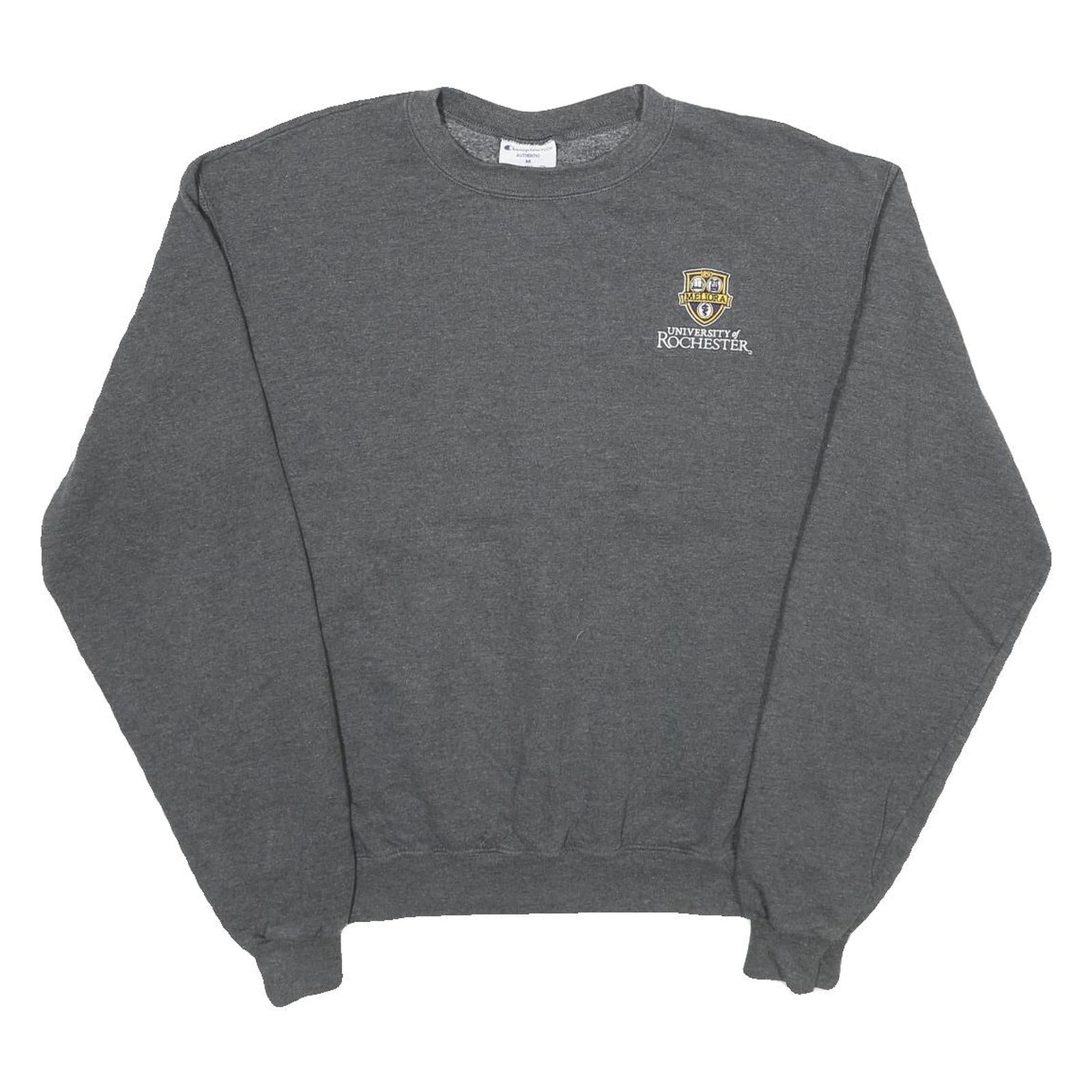CHAMPION Mens Grey University Of Rochester Crew Neck M Cotton Blend Sweatshirt Refurbished - N/A refurbished available on Cerqular