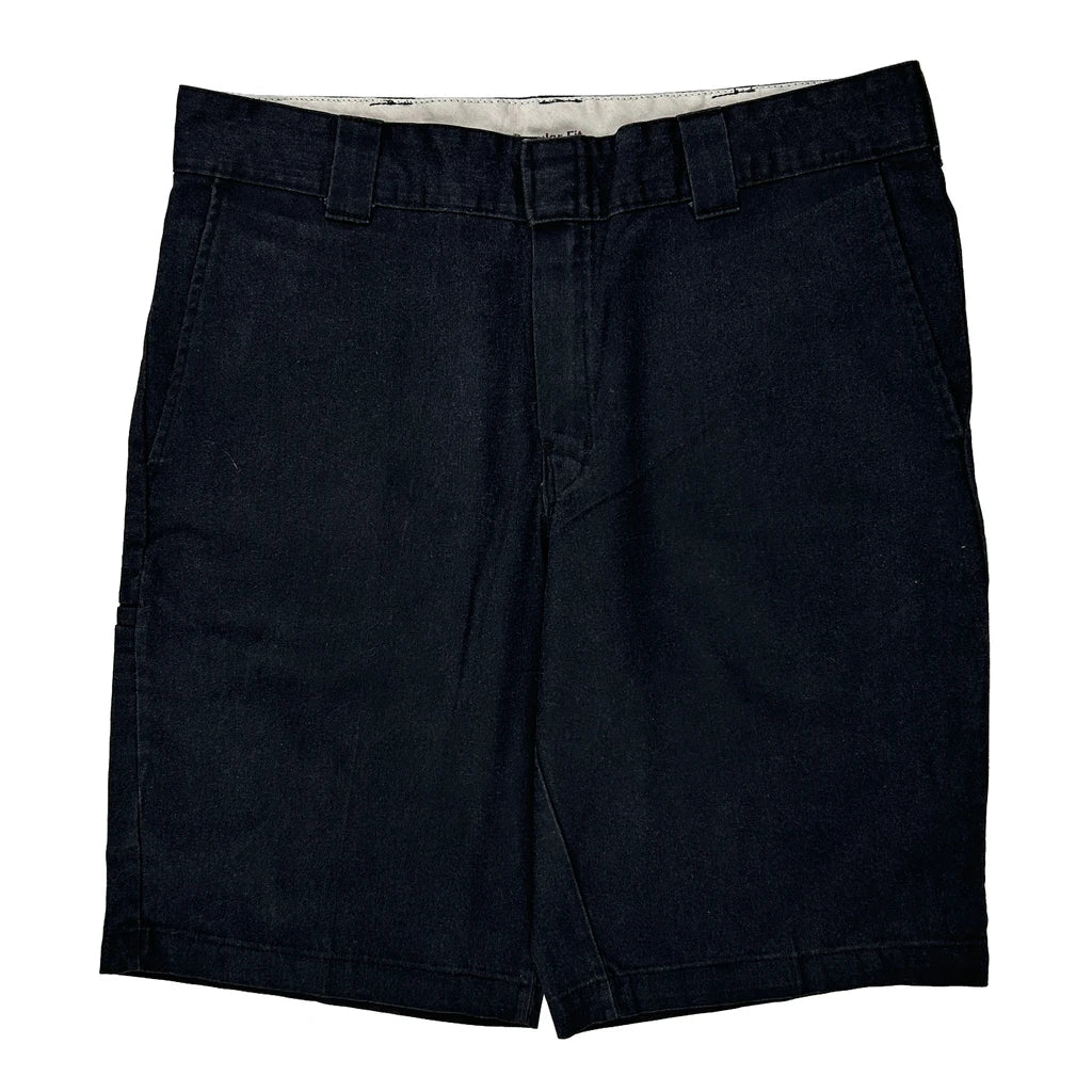 Dickies Shorts - 36W 8L Black Cotton Refurbished - Thrifted (note: this is a term often used to describe second- refurbished available on Cerqular