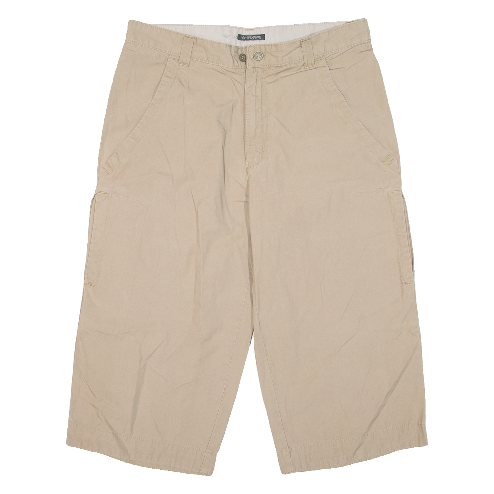 DOCKERS Mens Pedal Pushers Shorts Beige M W34 Refurbished - N/A refurbished available on Cerqular