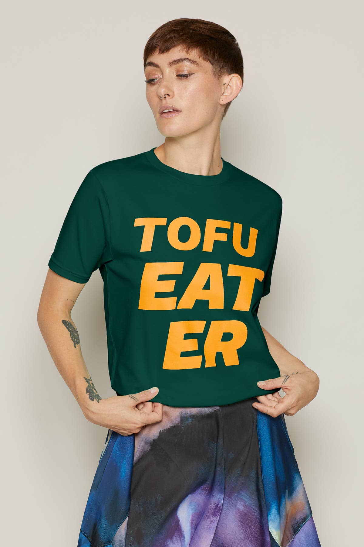 Buy Tofu Eater T-Shirt (Green) | size: S Refurbished - $42.00 Tofu Eater T-Shirt (Green) | size: S Refurbished - N/A refurbished available on Cerqular