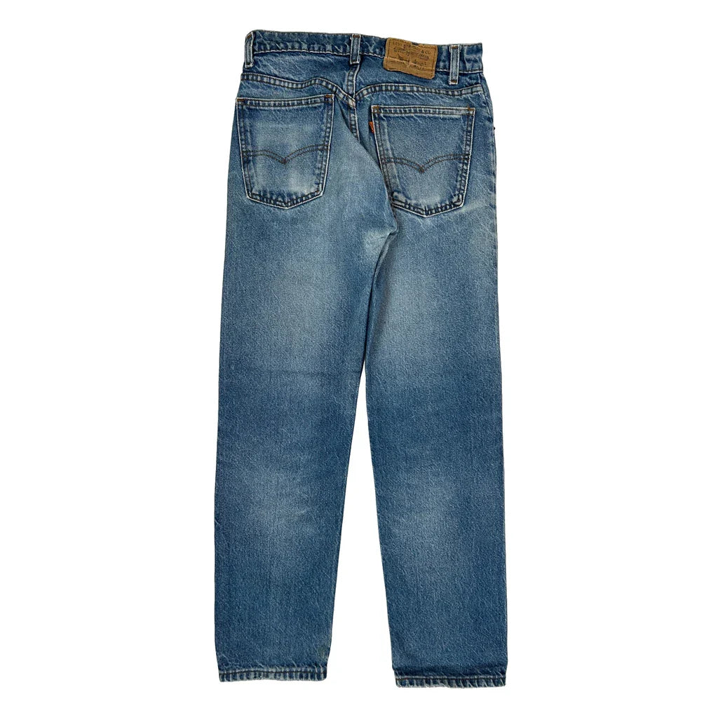 Orange Tab Levis Jeans - 28W UK 8 Blue Denim Refurbished - Thrifted (note: this is a term often used to describe second- refurbished available on Cerqular