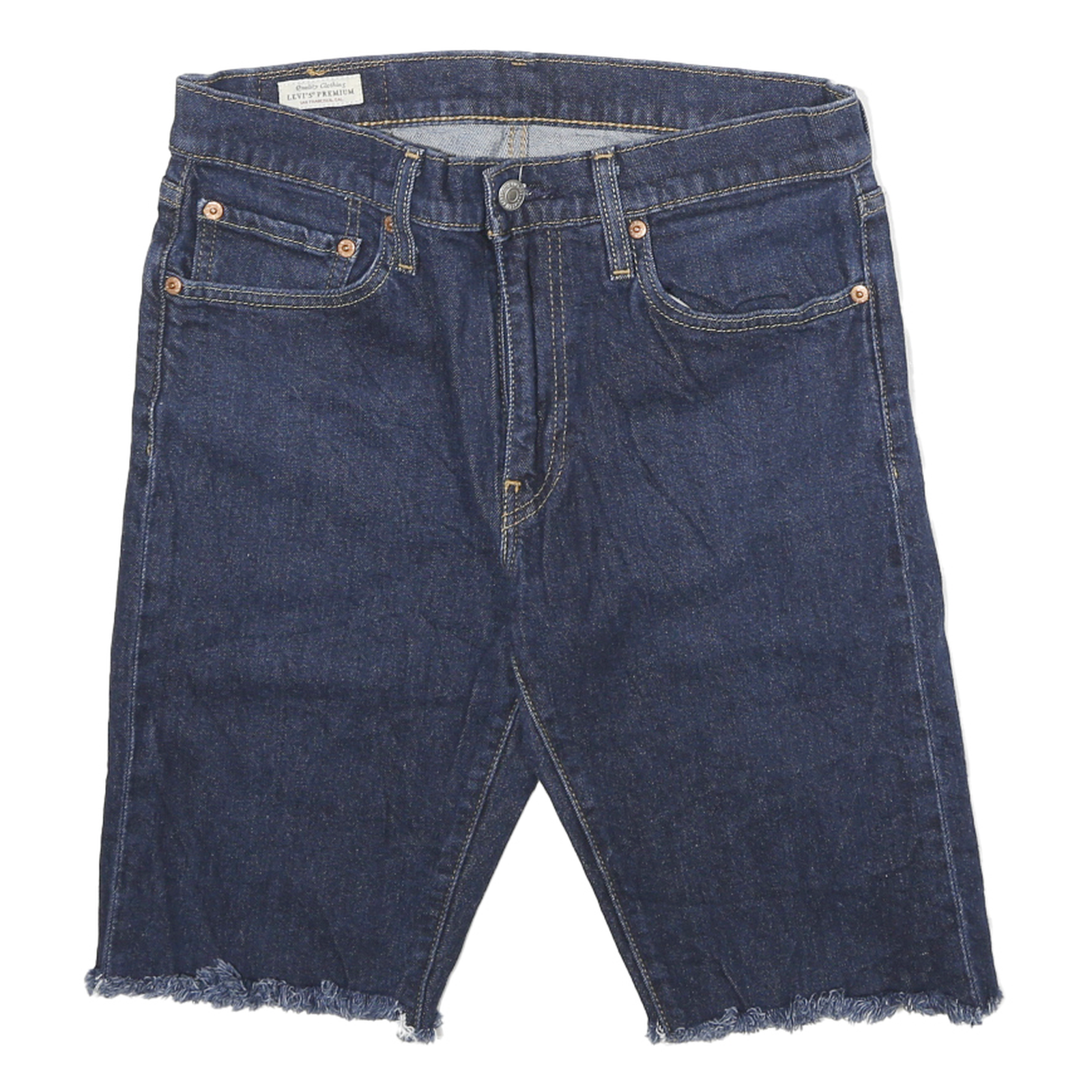 LEVI'S Womens Denim Blue Casual Shorts M W28 Raw Hem Cut-Off Classic Fit Refurbished - N/A refurbished available on Cerqular