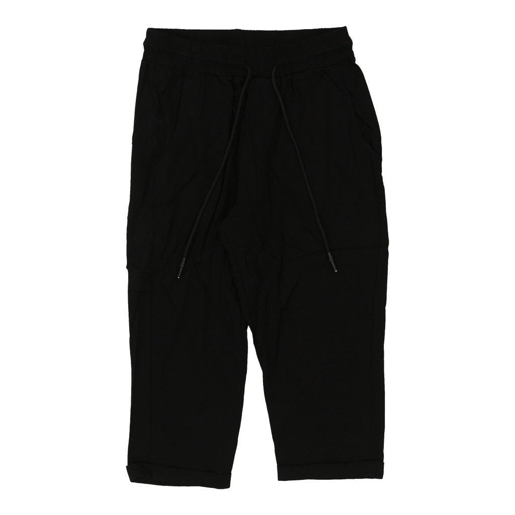 Unbranded Cropped Joggers - XS Black Polyester Refurbished - Thrifted (note: this is a term often used to describe second- refurbished available on Cerqular