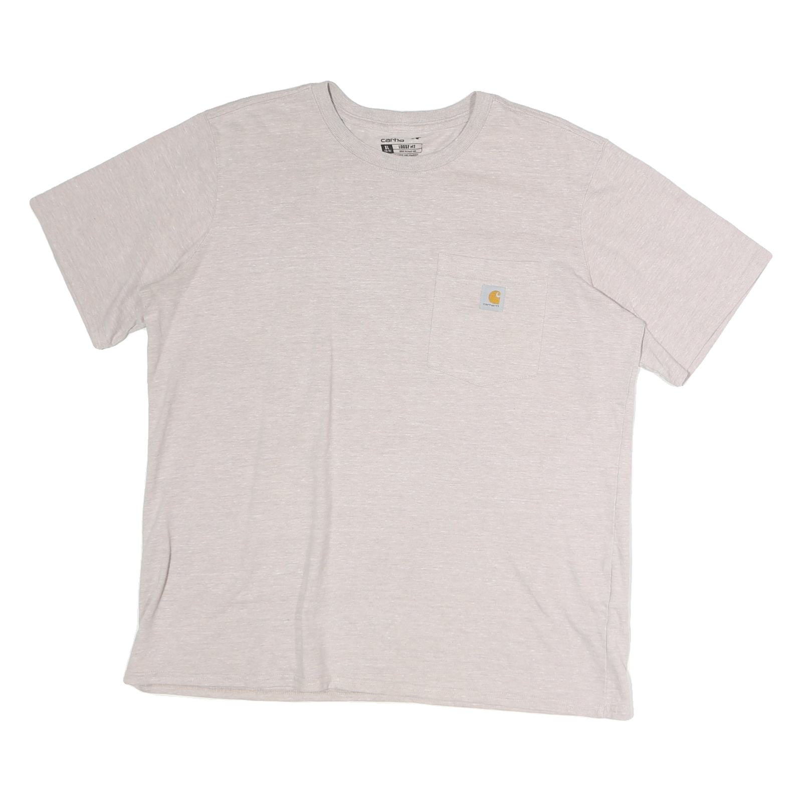 CARHARTT Womens Cream Loose T-Shirt XL Crew Neck Cotton Pocket Casual Refurbished - N/A refurbished available on Cerqular