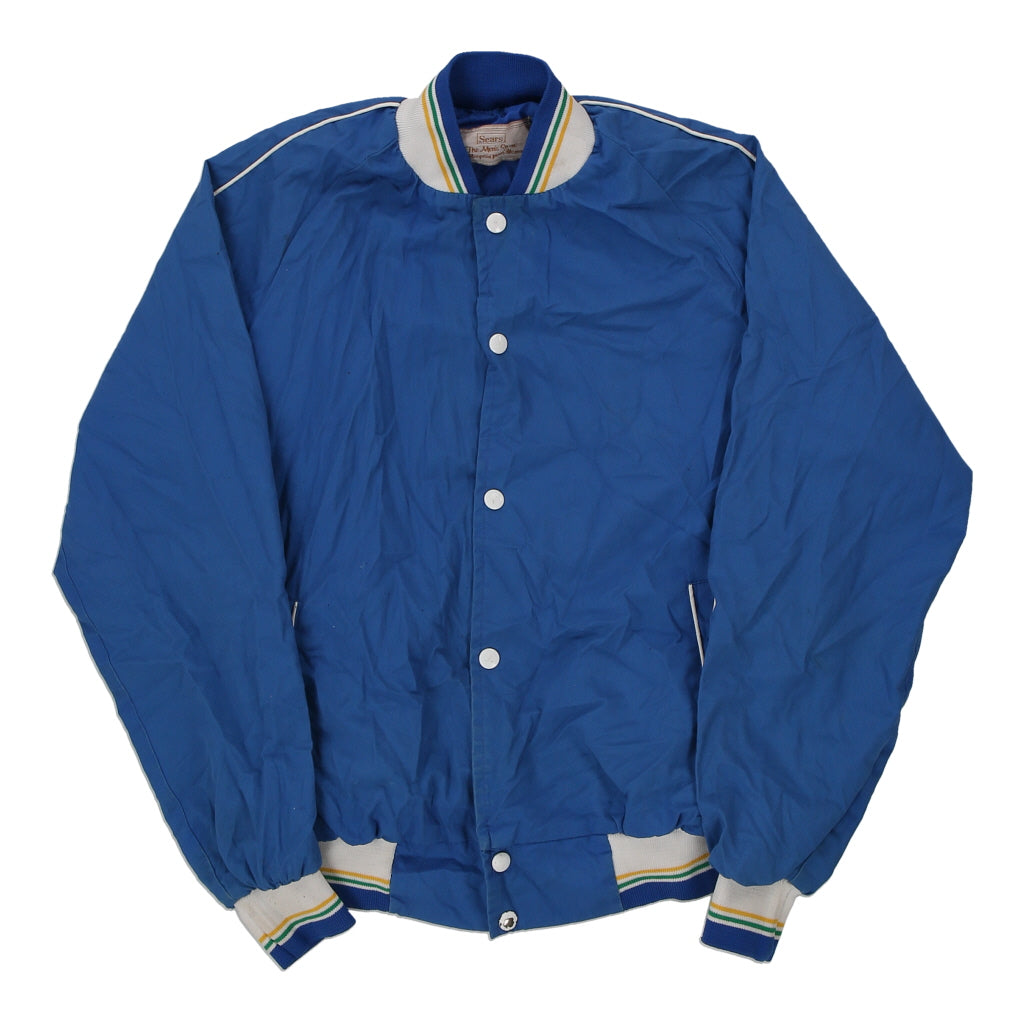 Sears Varsity Jacket - Small Blue Nylon Blend | Size: small Refurbished - Thrifted (note: this is a term often used to describe second- refurbished available on Cerqular
