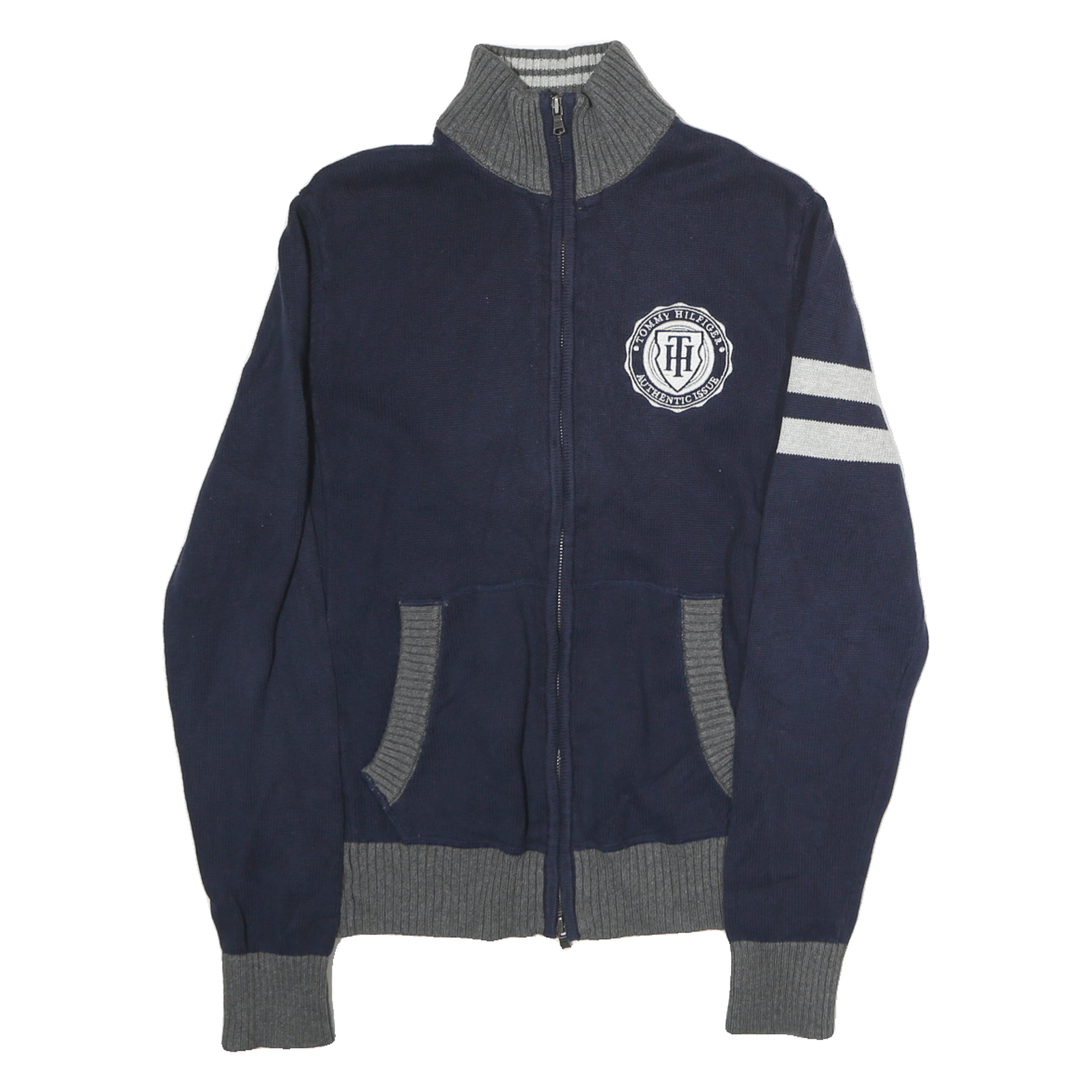 Buy NAUTICA Mens Navy & Grey Tommy Hilfiger Patterned Jumper Collared Full Zip Refurbished - $48.09 NAUTICA Mens Navy & Grey Tommy Hilfiger Patterned Jumper Collared Full Zip Refurbished - N/A refurbished available on Cerqular