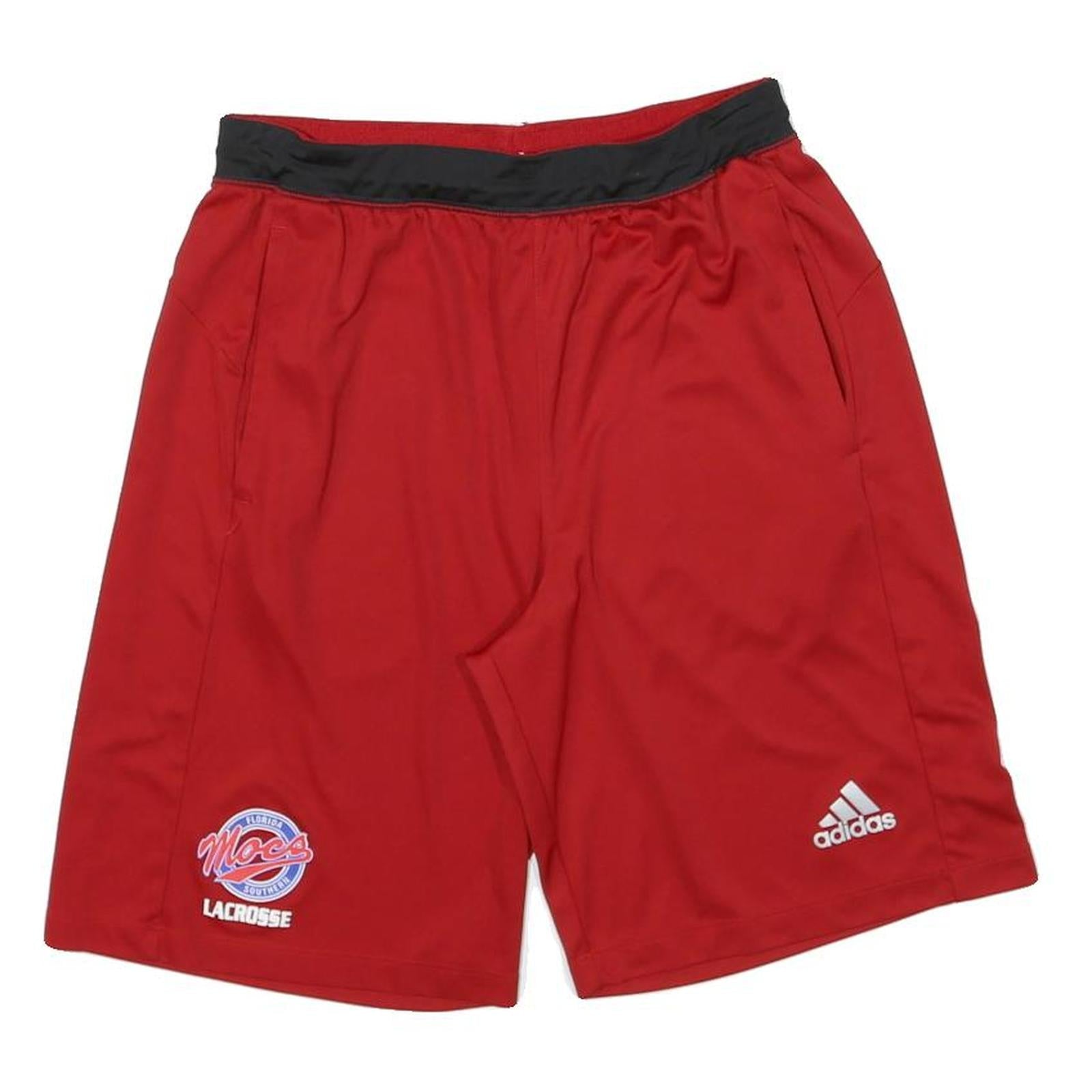 ADIDAS Mens Red & Black Lacrosse Polyester Blend Sports Shorts M W26 Athletic Refurbished - N/A refurbished available on Cerqular