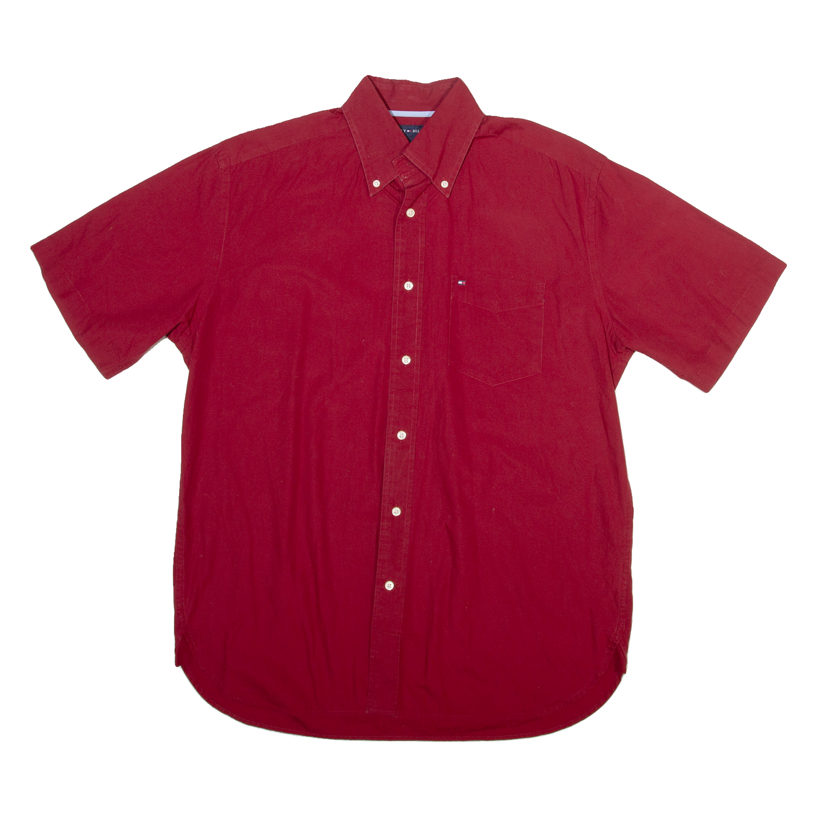 TOMMY HILFIGER Mens Plain Shirt Red M Refurbished - N/A refurbished available on Cerqular