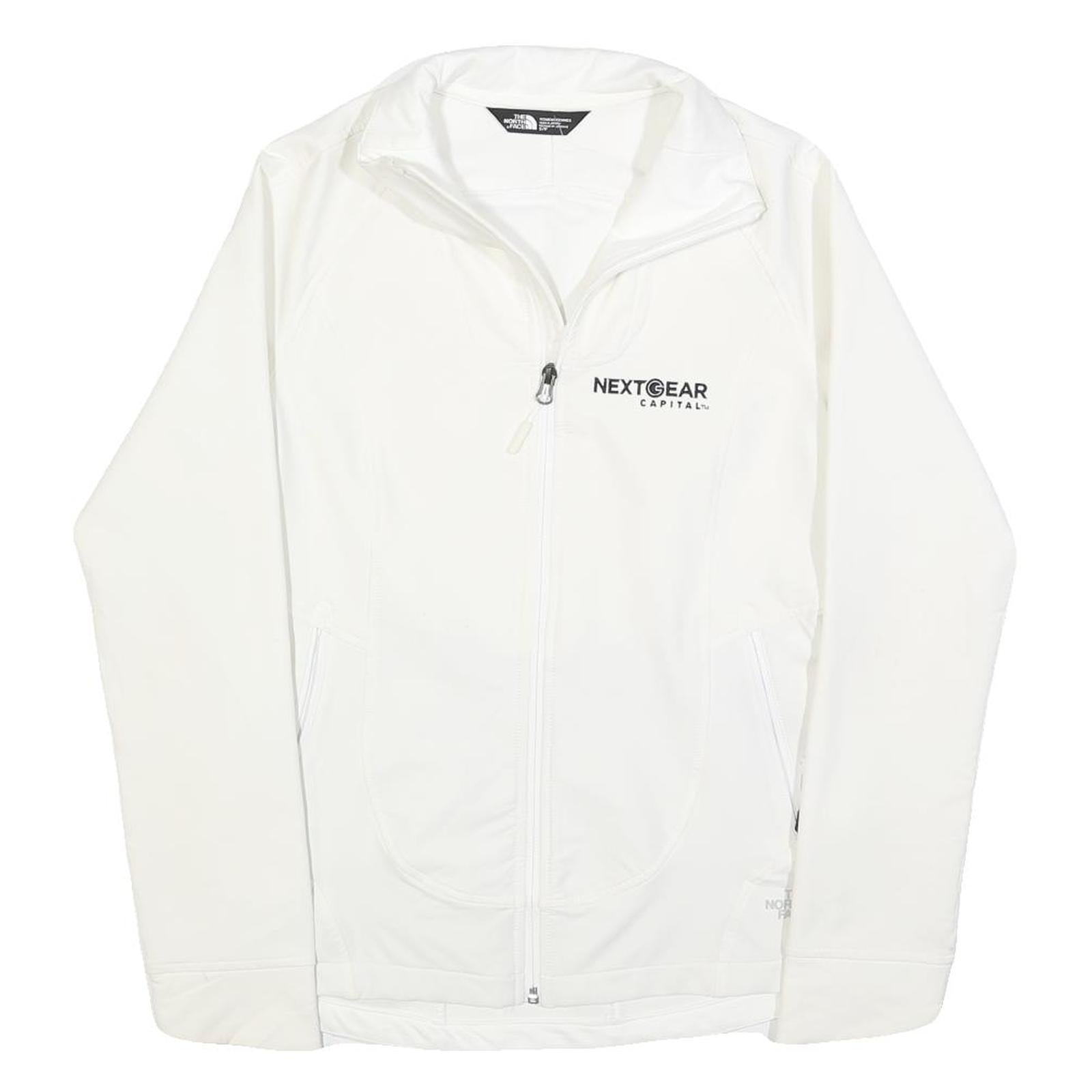 THE NORTH FACE Womens White Softshell Jacket S Polyester Blend Zip Outdoor Refurbished - N/A refurbished available on Cerqular
