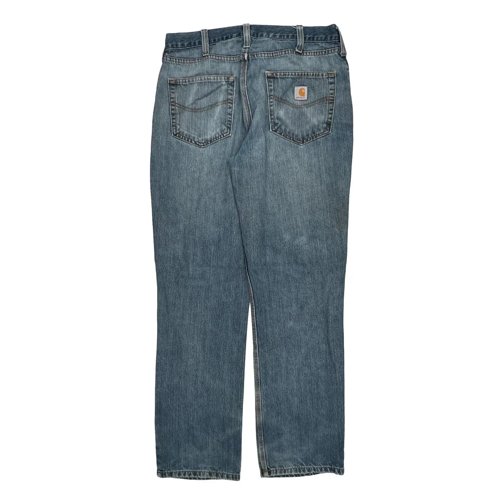 Carhartt Jeans - 34W 34L Blue Cotton Blend Refurbished - Thrifted (note: this is a term often used to describe second- refurbished available on Cerqular