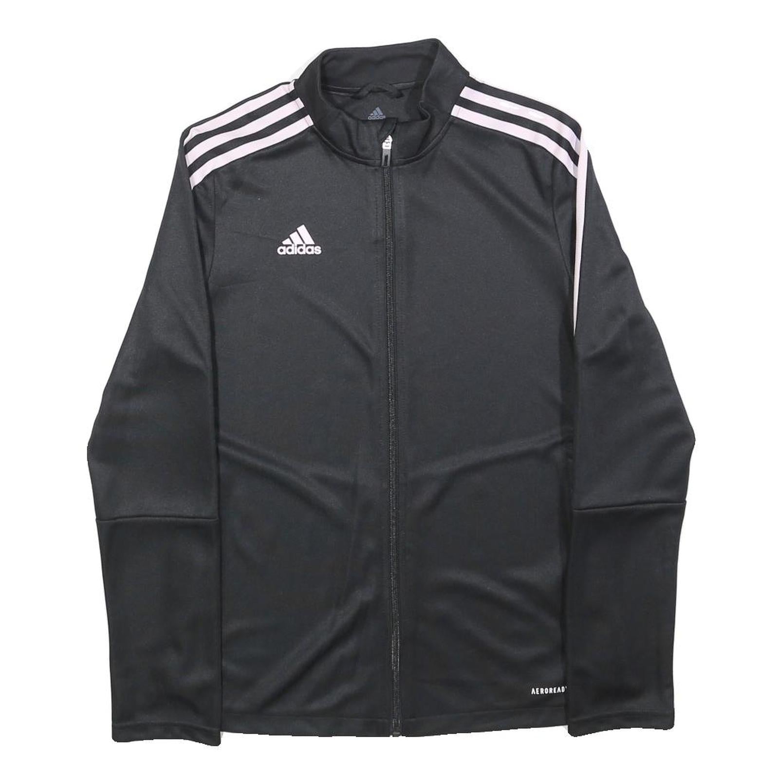 ADIDAS Womens Black & Pink Track Jacket S Polyester Zip Athletic Sportswear Refurbished - N/A refurbished available on Cerqular