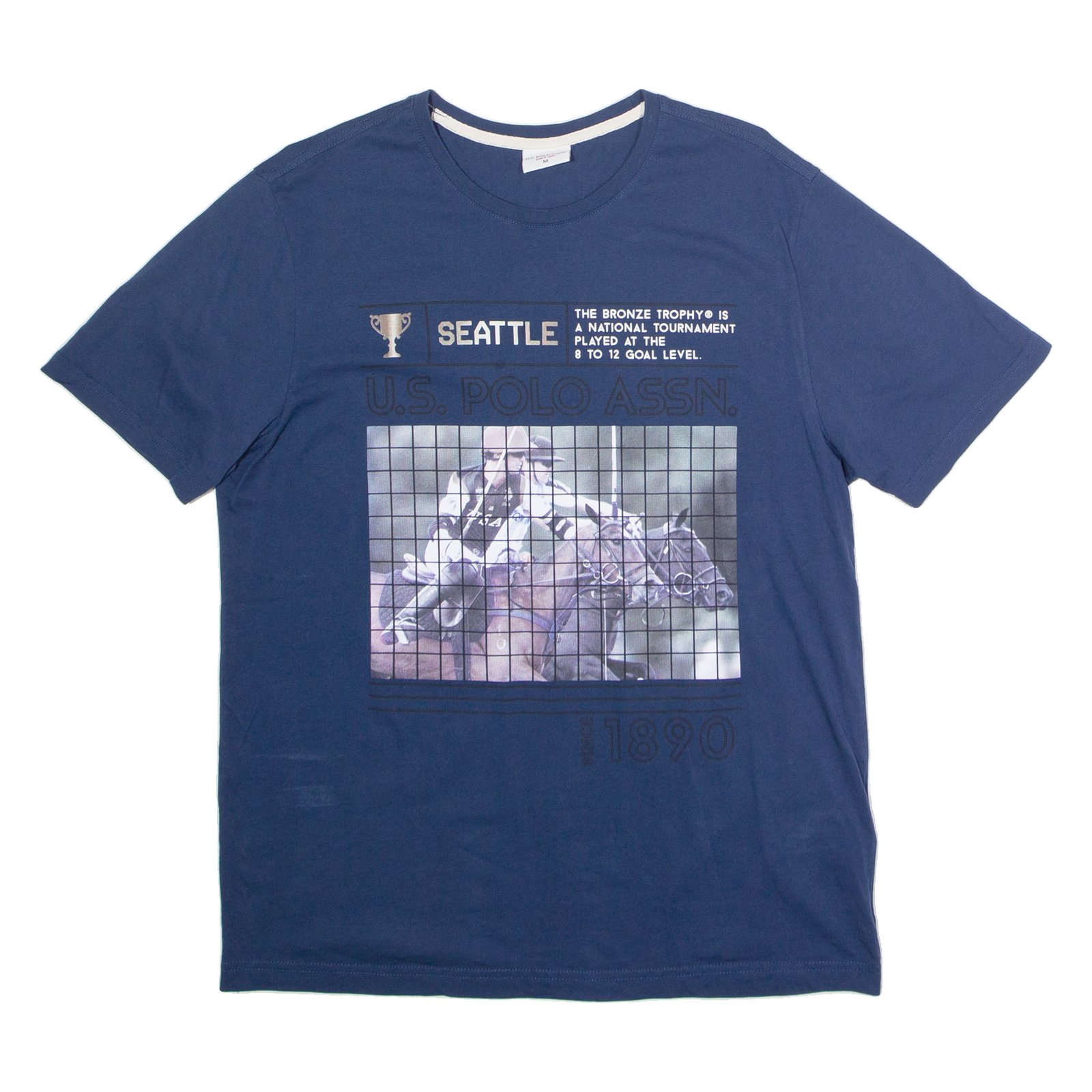 U.S. POLO ASSN Seattle Mens T-Shirt Blue USA Crew Neck M Refurbished - N/A refurbished available on Cerqular