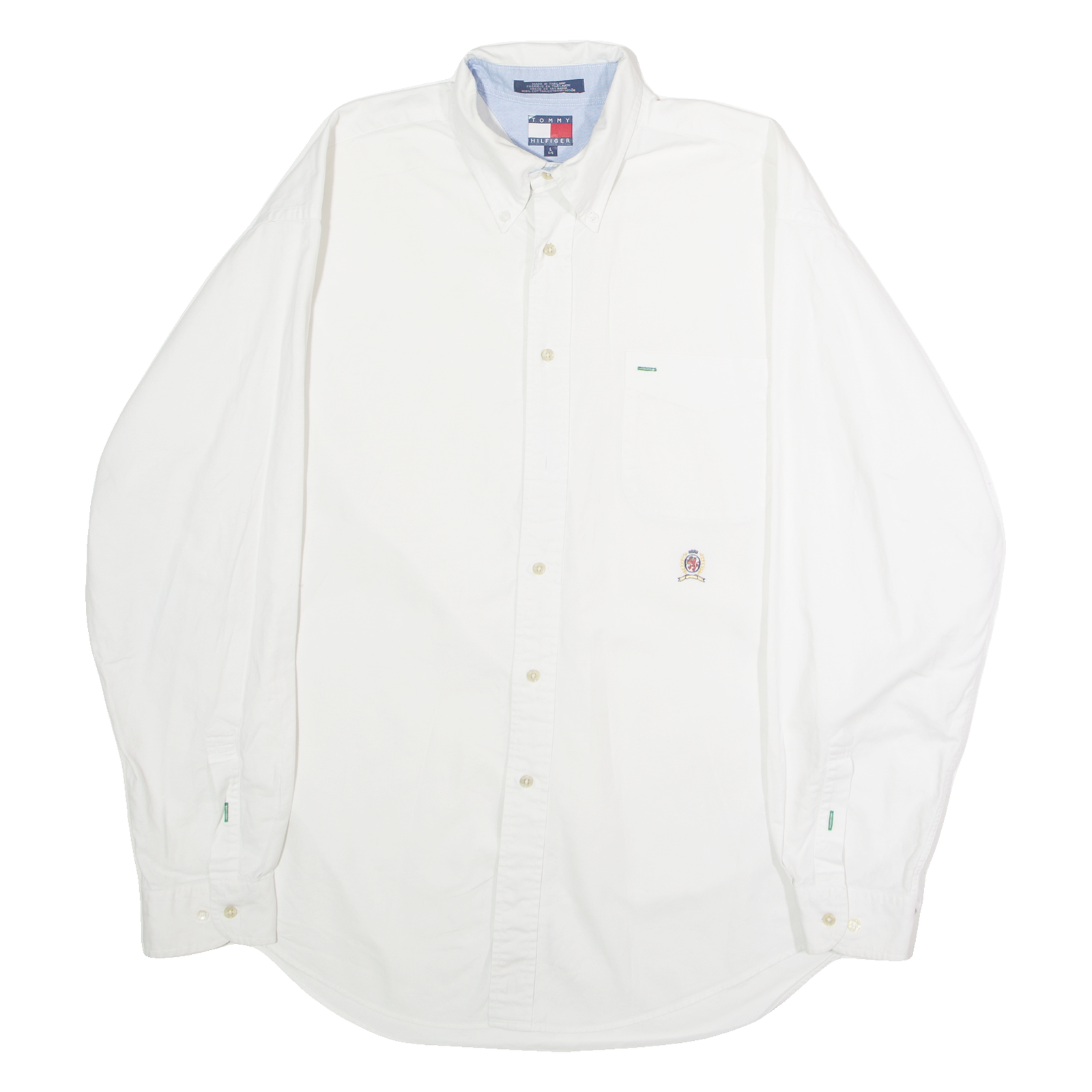 TOMMY HILFIGER Mens Plain Shirt White Long Sleeve L Refurbished - N/A refurbished available on Cerqular