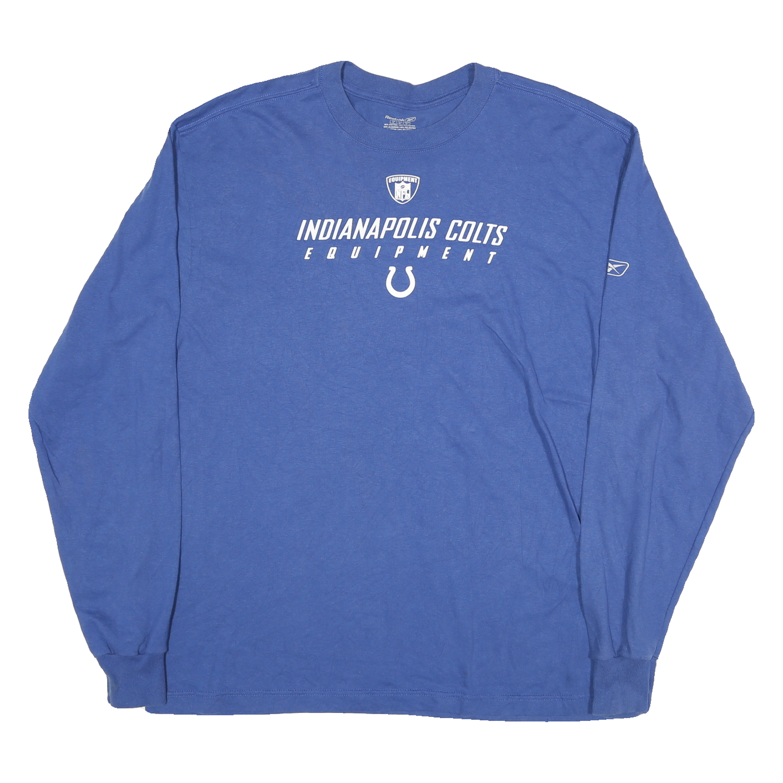 REEBOK Mens Blue Indianapolis Colts Equipment Long Sleeve Crew Neck T-Shirt L Refurbished - N/A refurbished available on Cerqular