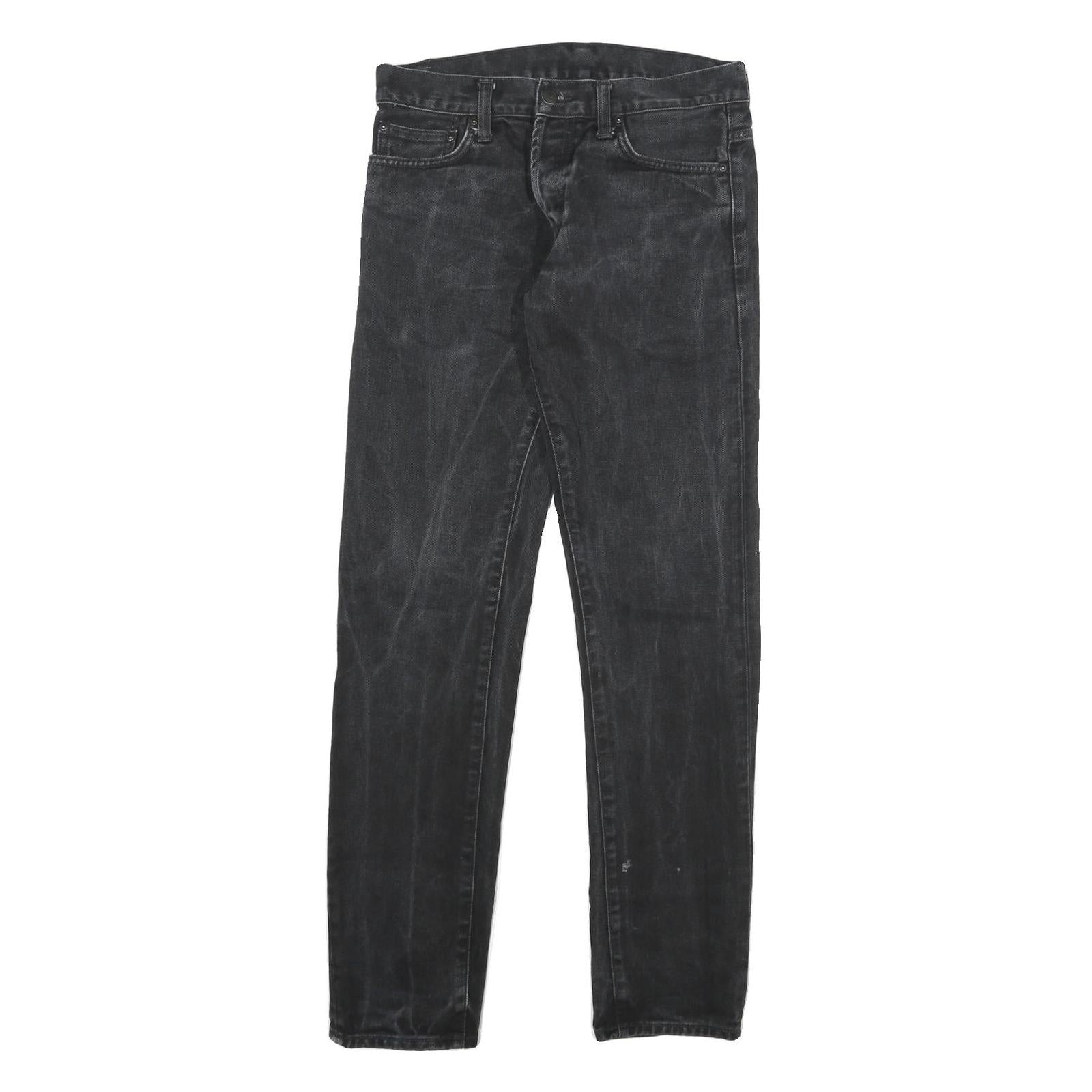 CARHARTT Mens Jeans Black Regular Straight Denim Medium W29 L32 Button Closure Refurbished - N/A refurbished available on Cerqular