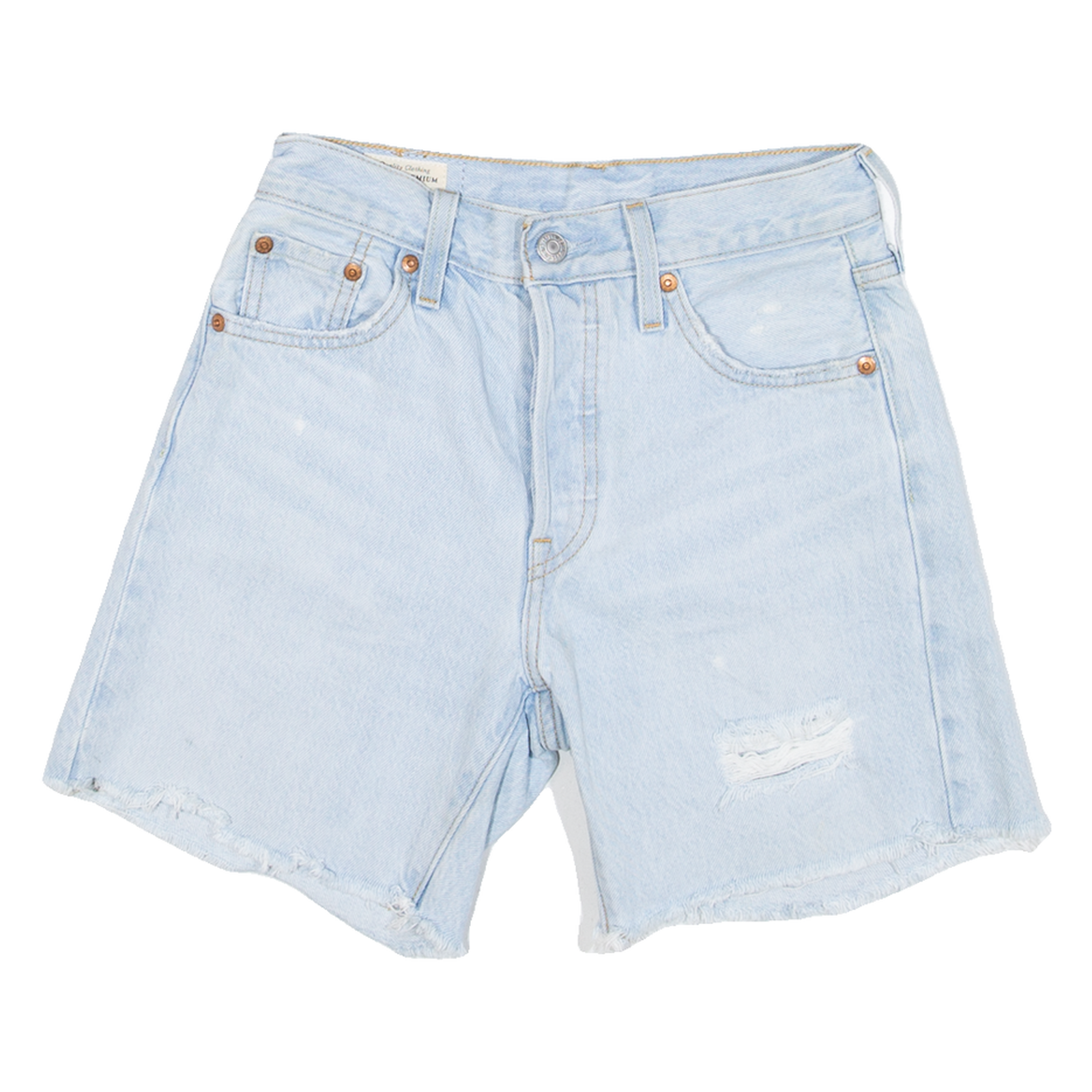 LEVI'S 501 BIG E Womens Denim Shorts Blue Relaxed XXS W23 Refurbished - N/A refurbished available on Cerqular