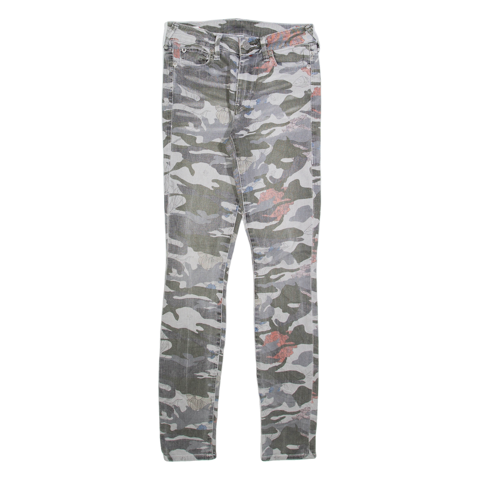 TRUE RELIGION Halle Womens Jeans Grey Slim Skinny Stone Wash W24 L30 Refurbished - N/A refurbished available on Cerqular