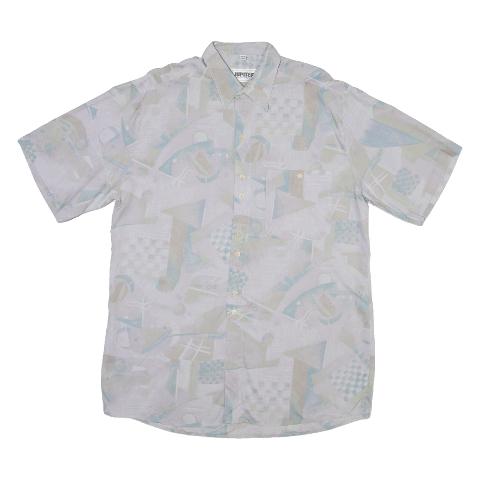 JUPITER Mens Shirt Grey Geometric M Refurbished - N/A refurbished available on Cerqular