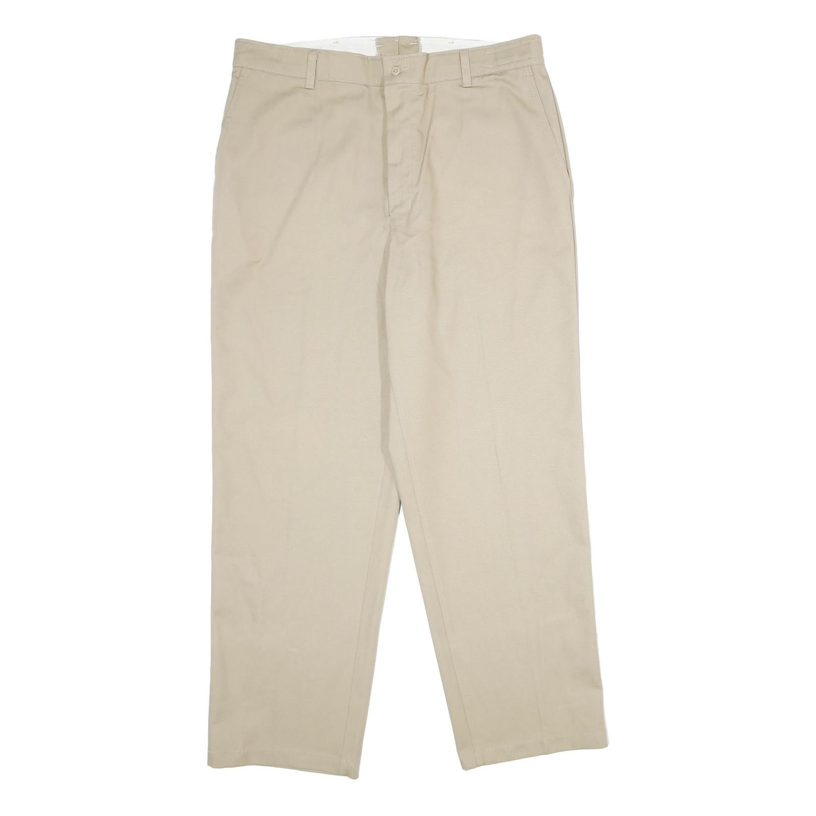 RED KAP Mens Polyester Blend Beige Regular Fit Straight Leg Trousers W36 L32 Refurbished - N/A refurbished available on Cerqular