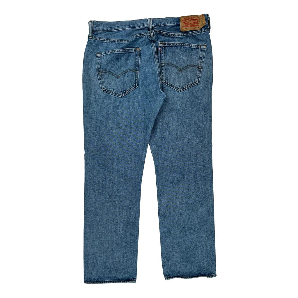 Levis Jeans - 32W 30L Blue Denim Refurbished - Thrifted (note: this is a term often used to describe second- refurbished available on Cerqular