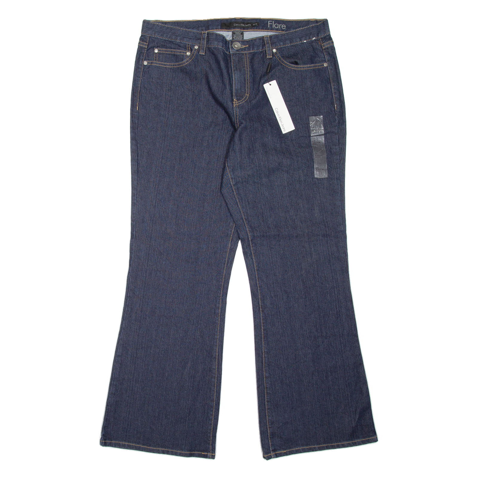 CALVIN KLEIN JEANS Womens Jeans Blue Regular Flared W32 L30 Refurbished - N/A refurbished available on Cerqular