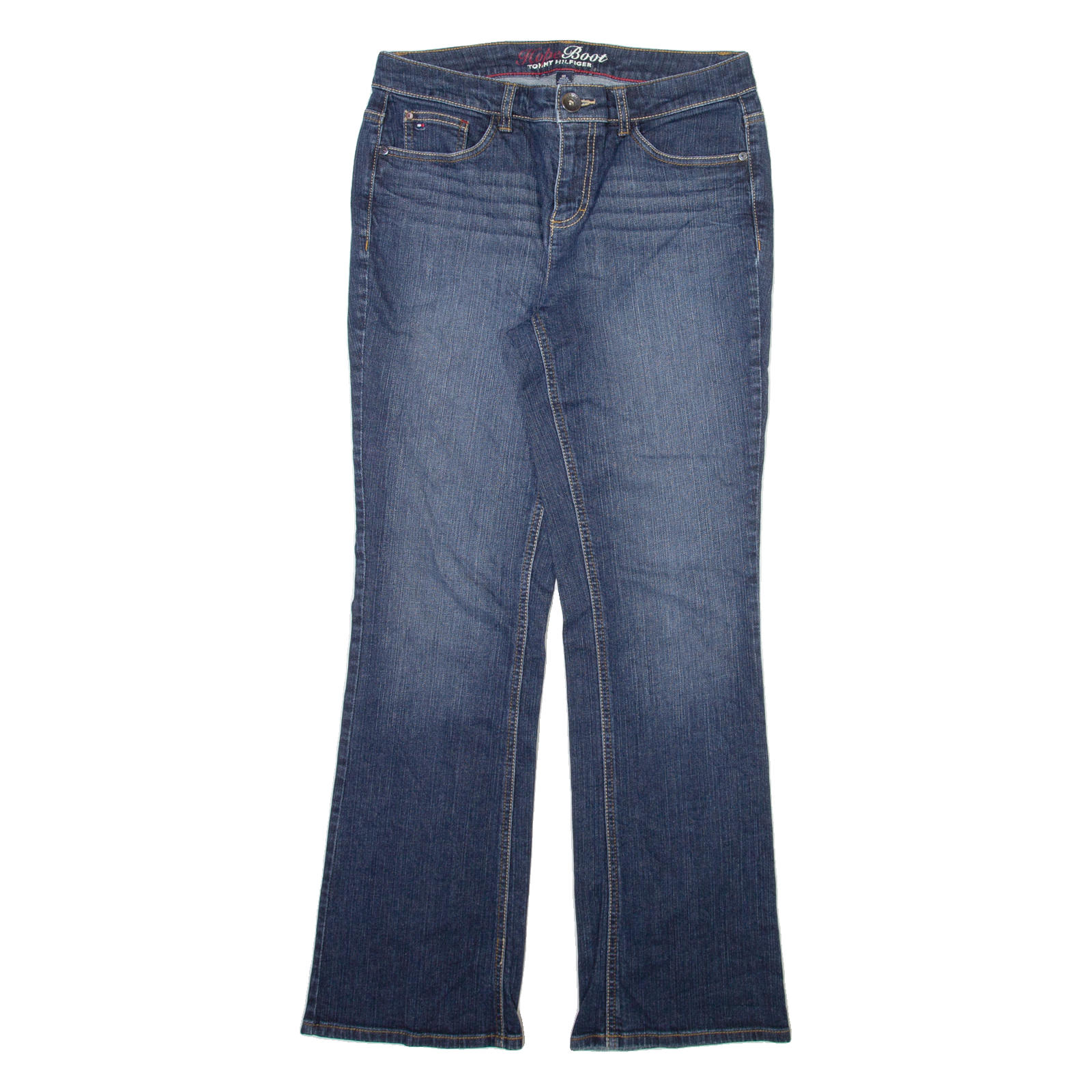 TOMMY HILFIGER Womens Jeans Blue Regular Bootcut Stone Wash W30 L31 Refurbished - N/A refurbished available on Cerqular