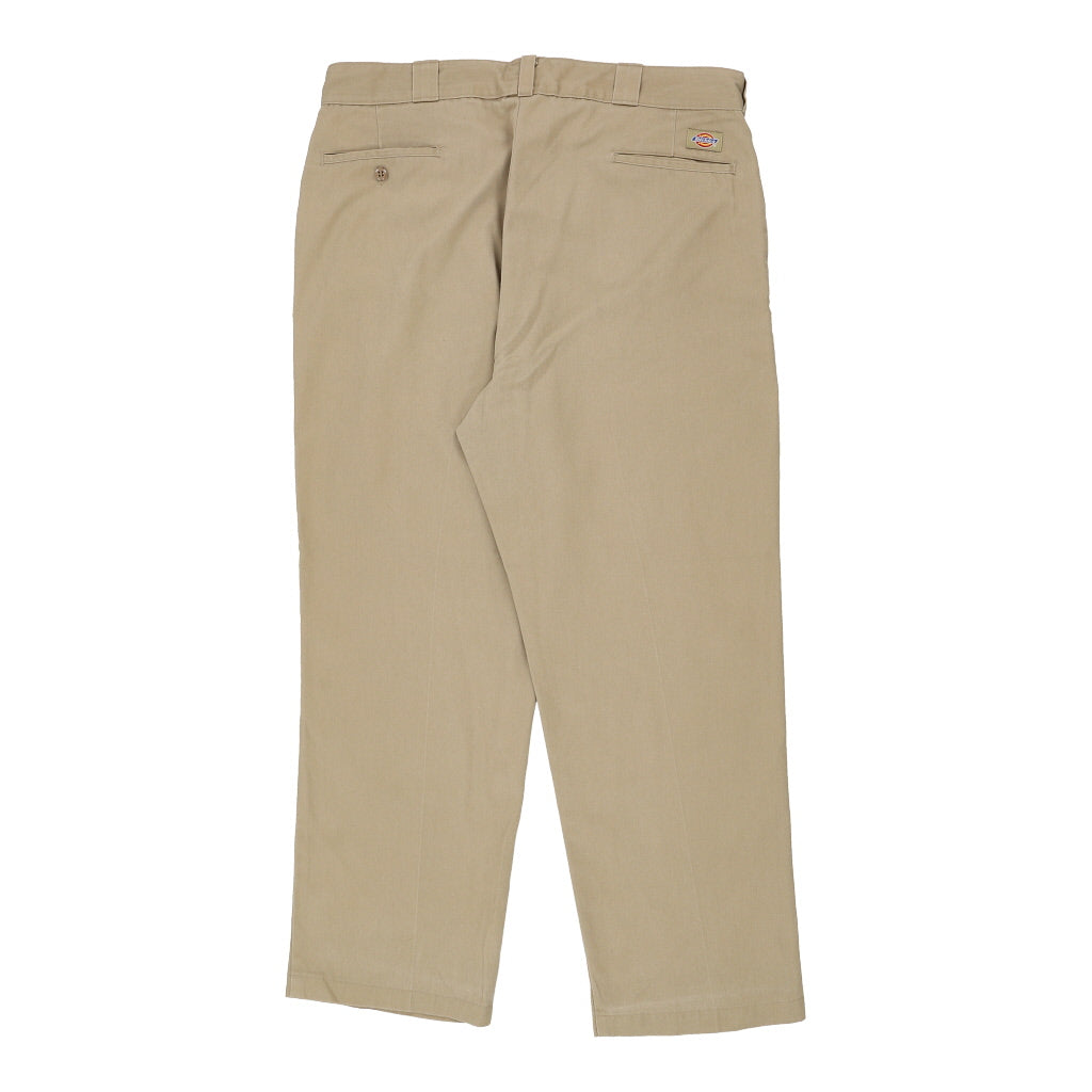 Dickies Trousers - 38W 30L Beige Cotton Blend Refurbished - Thrifted (note: this is a term often used to describe second- refurbished available on Cerqular