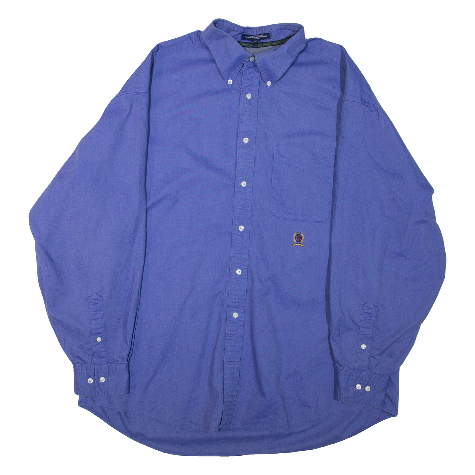 TOMMY HILFIGER Mens Plain Shirt Blue Long Sleeve XL Refurbished - N/A refurbished available on Cerqular