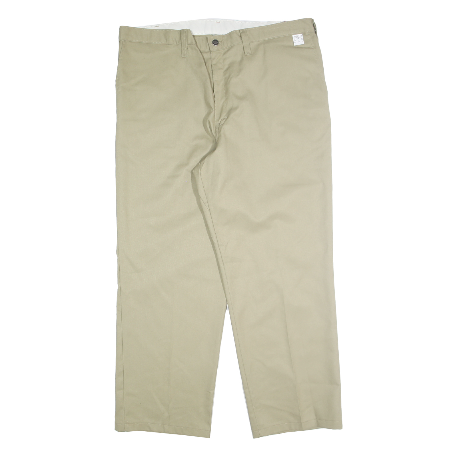 DICKIES Mens Regular Cotton Blend Beige Workwear Trousers W40 L31 Durable Zip Refurbished - N/A refurbished available on Cerqular