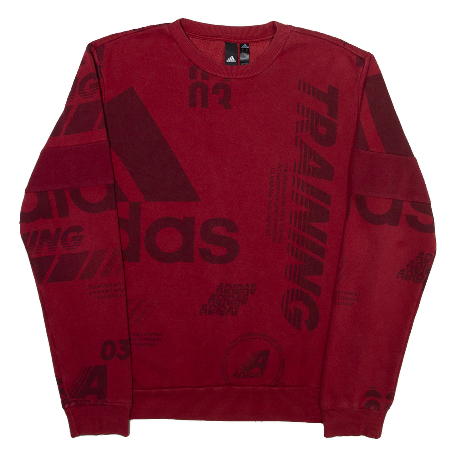 ADIDAS Mens Sweatshirt Maroon S Refurbished - N/A refurbished available on Cerqular