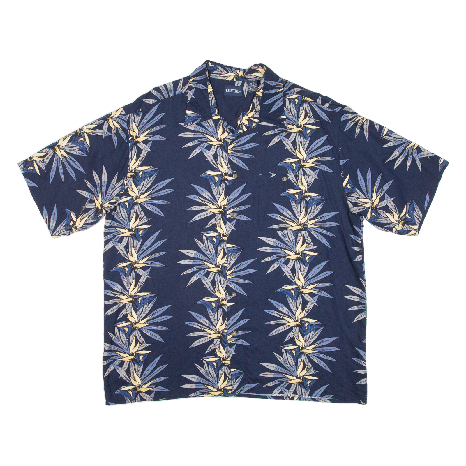 PURITAN Mens Hawaiian Shirt Blue Floral XL Refurbished - N/A refurbished available on Cerqular