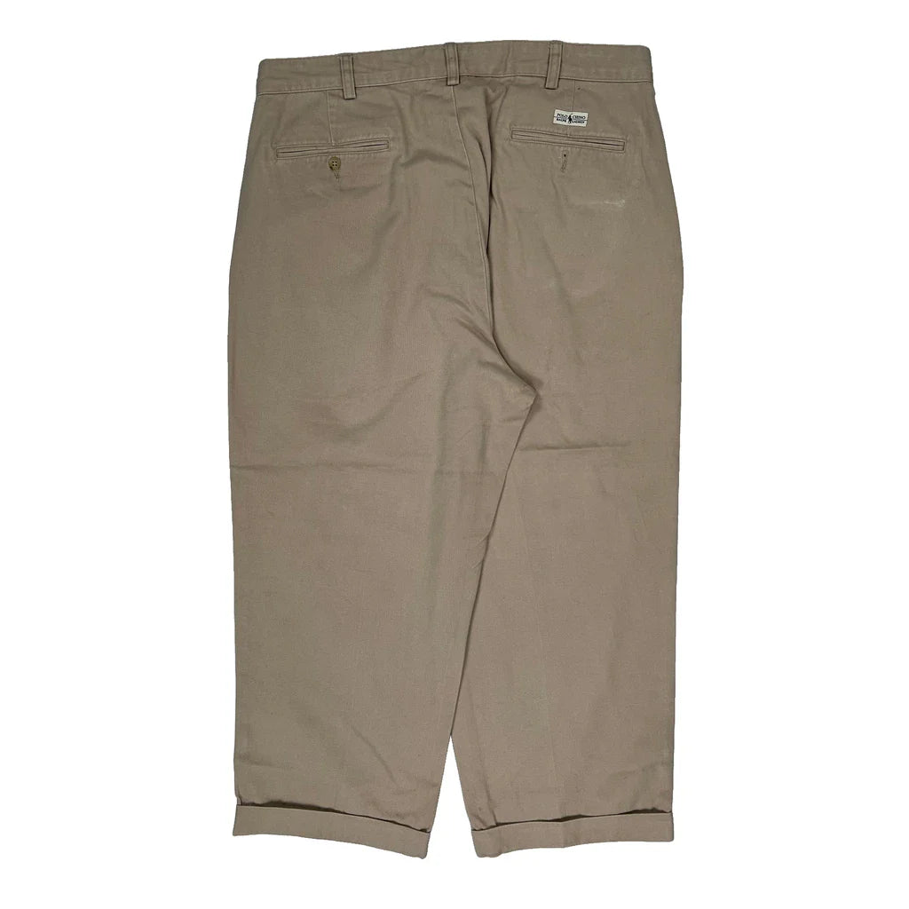 Polo By Ralph Lauren Chinos - 36W 28L Beige Cotton Refurbished - Thrifted (note: this is a term often used to describe second- refurbished available on Cerqular