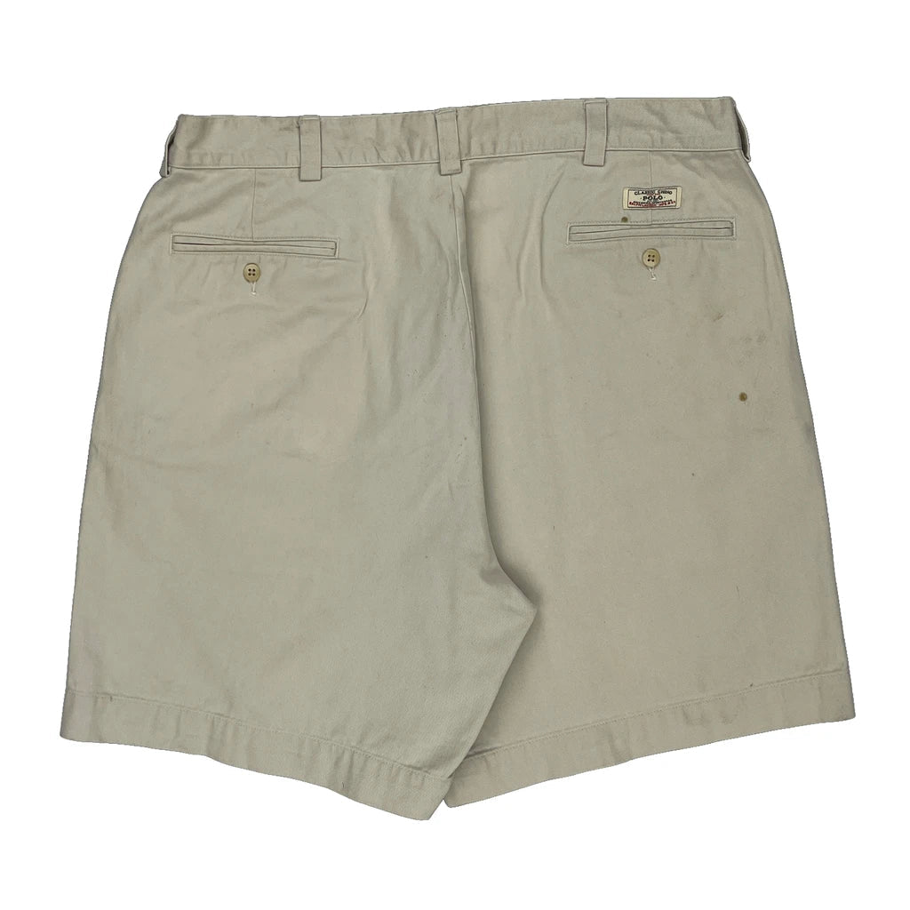 Philip Short Polo By Ralph Lauren Shorts - 36W 8L Beige Cotton Refurbished - Thrifted (note: this is a term often used to describe second- refurbished available on Cerqular