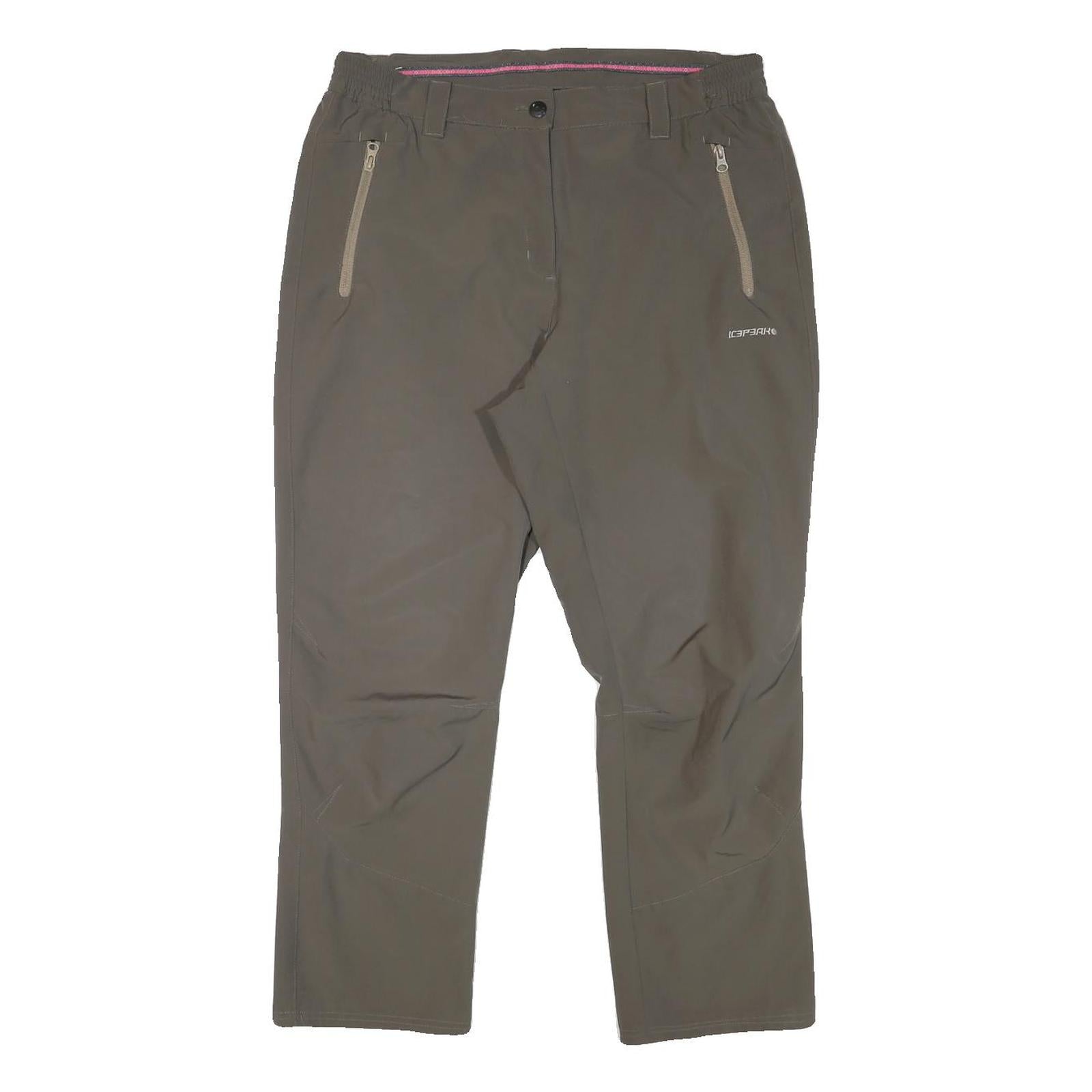 ICEPEAK Womens Relaxed Brown Polyester Blend Zip Trousers W32 L26 Outdoor Refurbished - N/A refurbished available on Cerqular