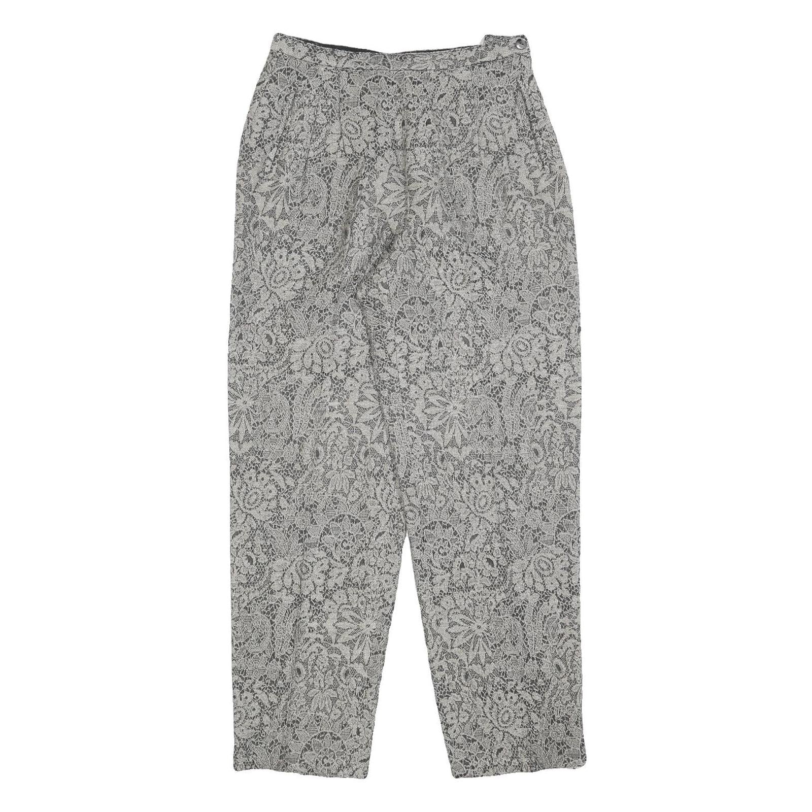 Buy Womens Relaxed Grey Lace Pattern Trousers W28 L30 Lightweight Zip Closure Refurbished - $23.39 Womens Relaxed Grey Lace Pattern Trousers W28 L30 Lightweight Zip Closure Refurbished - N/A refurbished available on Cerqular
